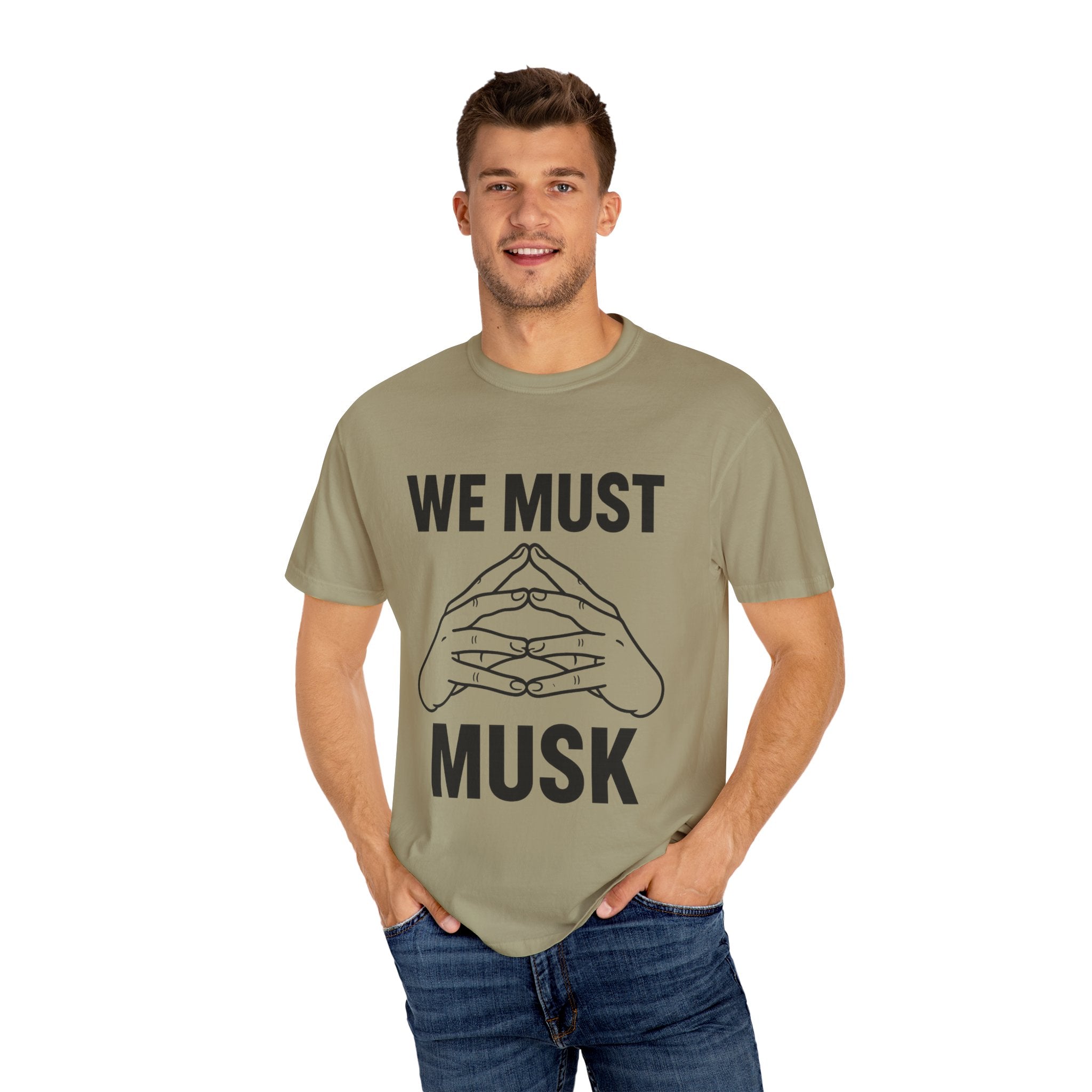 We Must Musk Unisex T-Shirt, Funny Graphic Tee for Tech Lovers, Gift for Elon Musk Fans, Casual Wear, Unique Statement Shirt