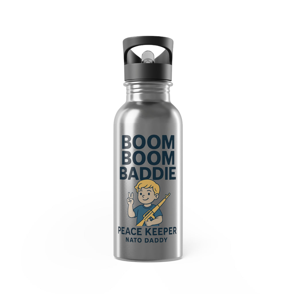 BOOM BOOM BADDIE Stainless Steel Water Bottle: Perfect for Adventures, Camping, Gifts, Kids, Hydration