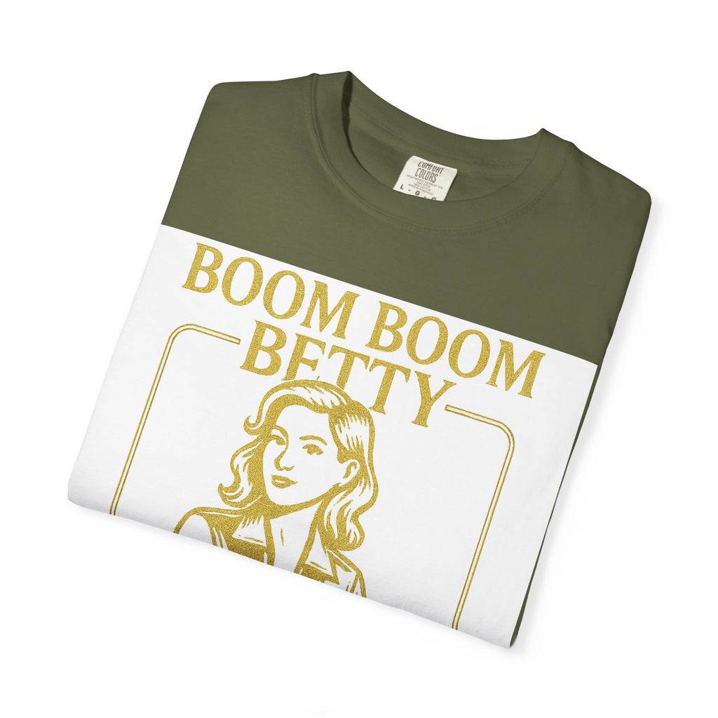 Boom Boom Betty Unisex T-Shirt, Funny Graphic Tee, Gift for Dads, Quirky Casual Wear, Unique Father's Day Present, Humor Shirt