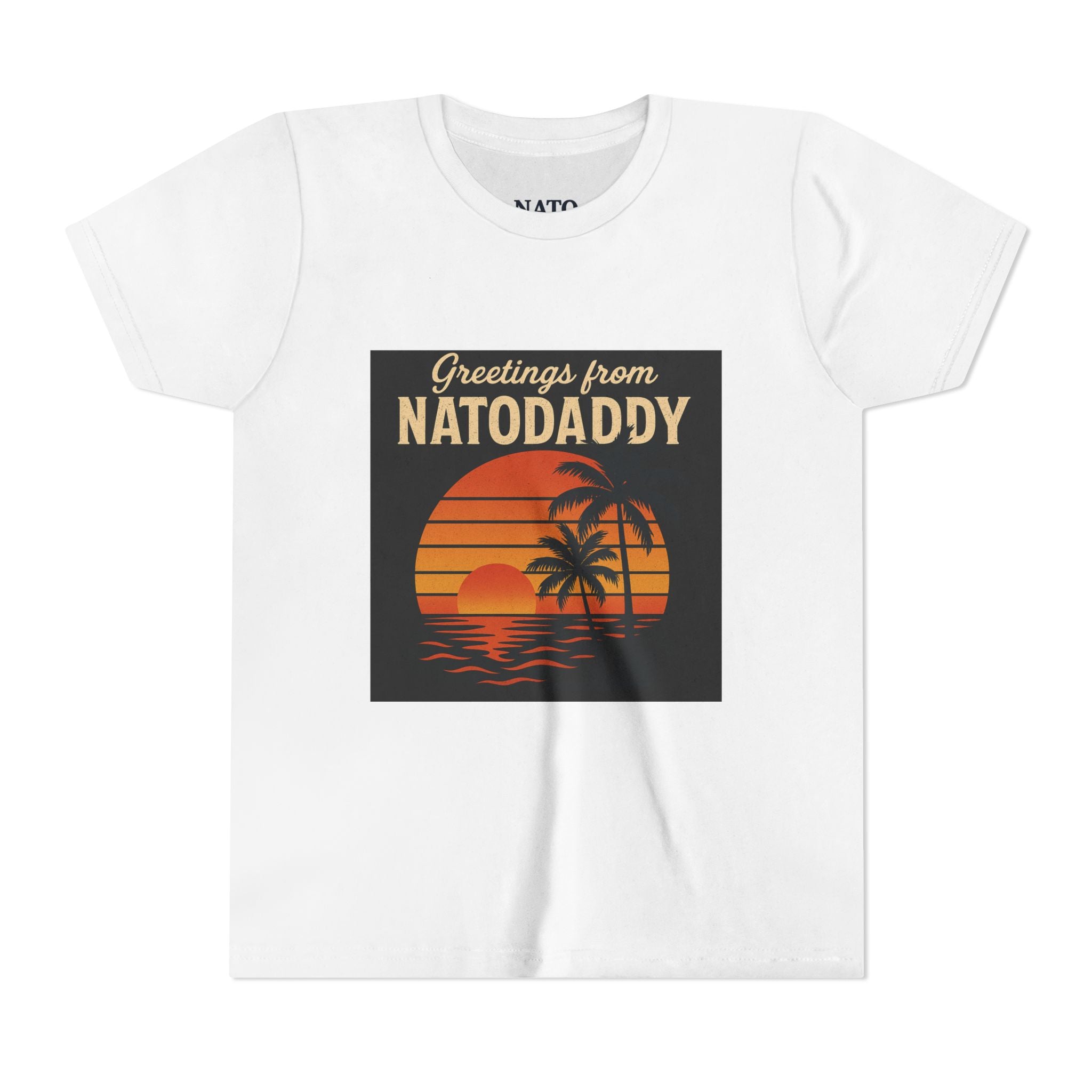 Vintage Beach Vibes Youth Tee, Cool Summer Shirt, Perfect for Vacations, Gift for Kids, Retro Natodaddy Design