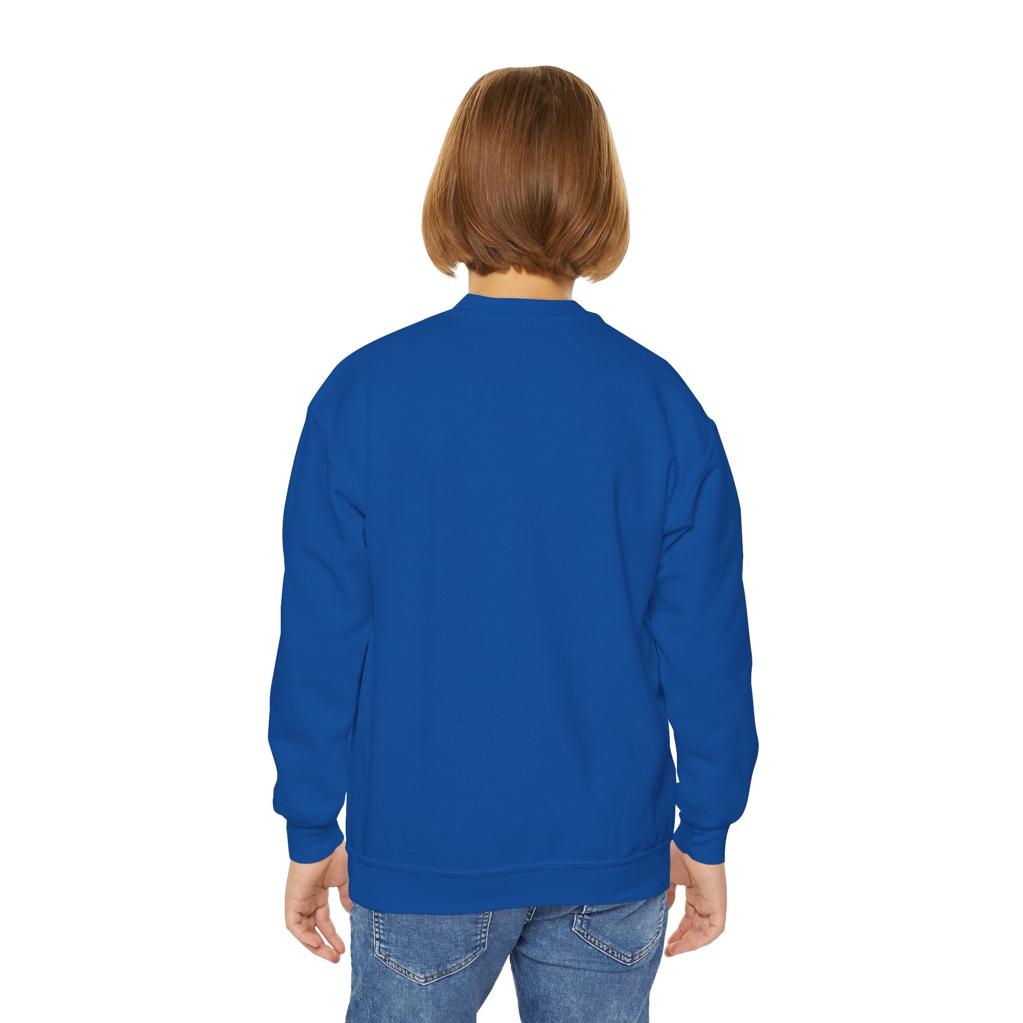 Youth Crewneck Sweatshirt with Fun Cartoon Graphics, Cozy Kids Sweater, Perfect for Everyday Wear, Birthday Gift, Holiday Apparel