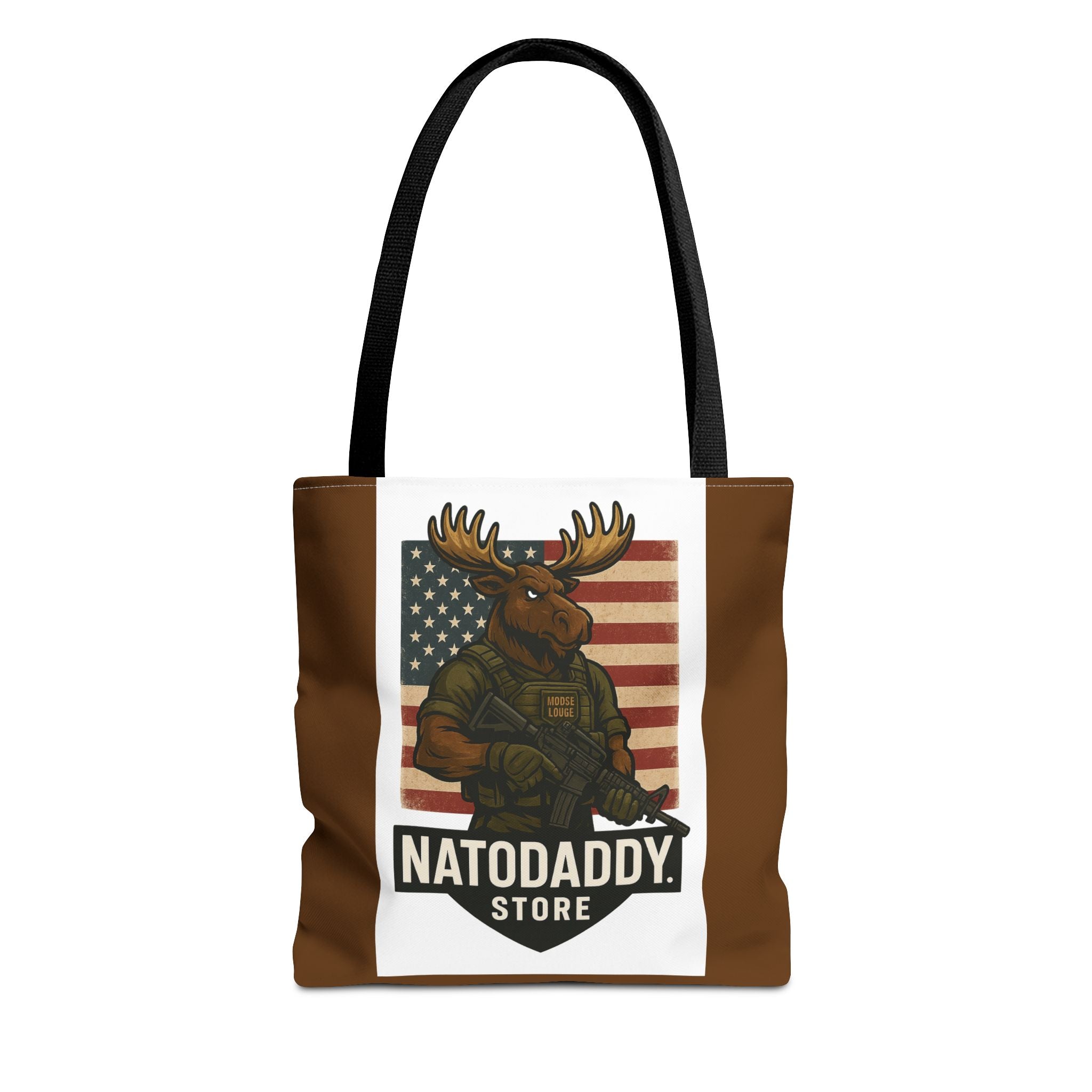 Patriotic Moose Tote Bag - Ideal for Military Pride, Gift for Outdoors Lovers, Statement Bag, Everyday Use, Travel Essentials