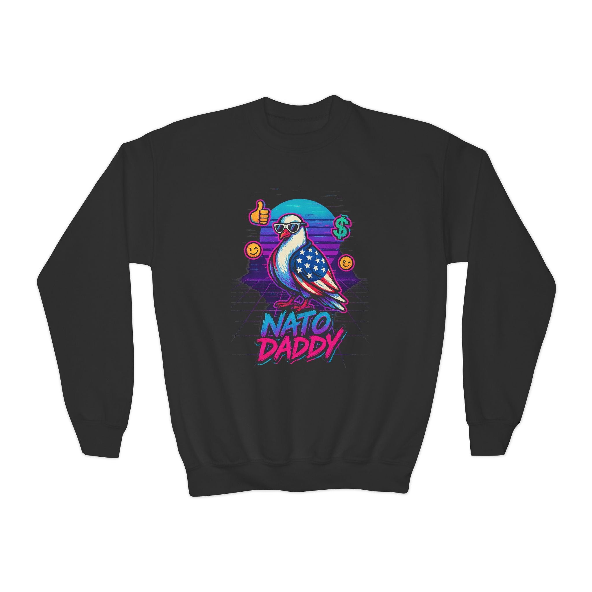 Hip Retro Youth Crewneck Sweatshirt with Fun NATO DADDY Design, Stylish Streetwear, Gift Idea for Kids, Cool Casual Wear, Trendy [...]
