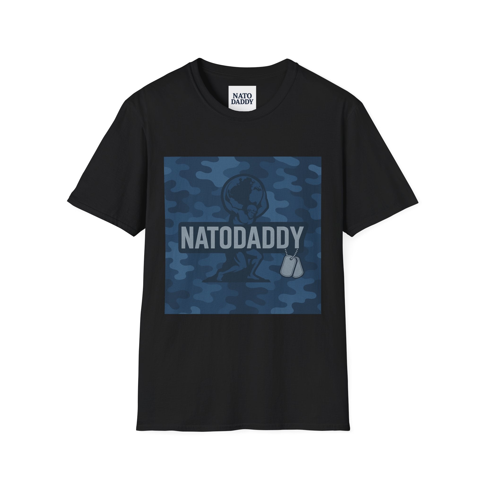 NATO Daddy T-Shirt for Dads, Cool Casual Wear, Unique Gift for Father's Day, Unisex Softstyle Tee, Camo Graphic Shirt
