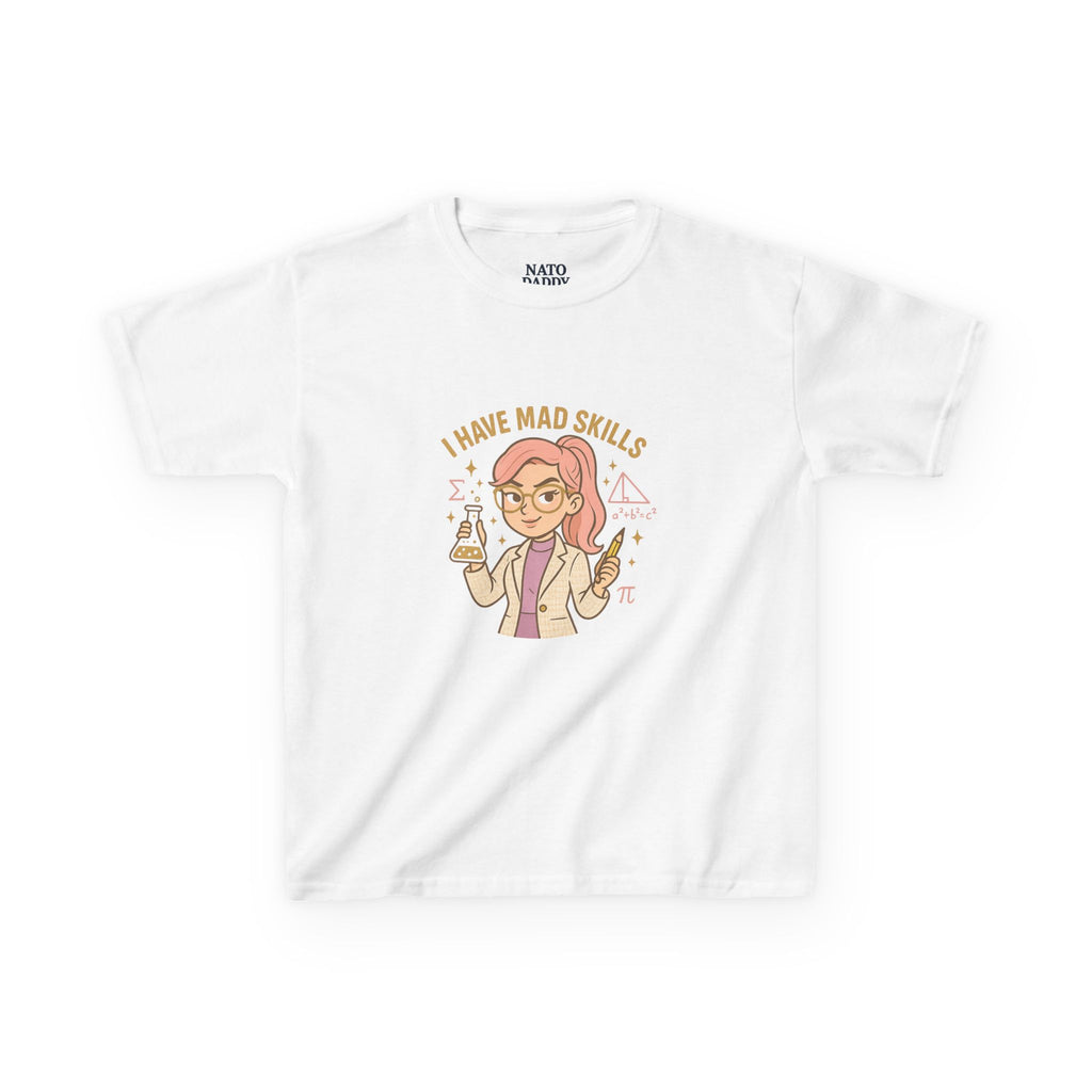 Kids Science Tee - 'I Have Mad Skills', Fun Kids Shirt for STEM Lovers, Perfect for School or Birthdays, Gift for Young Innovators, [...]