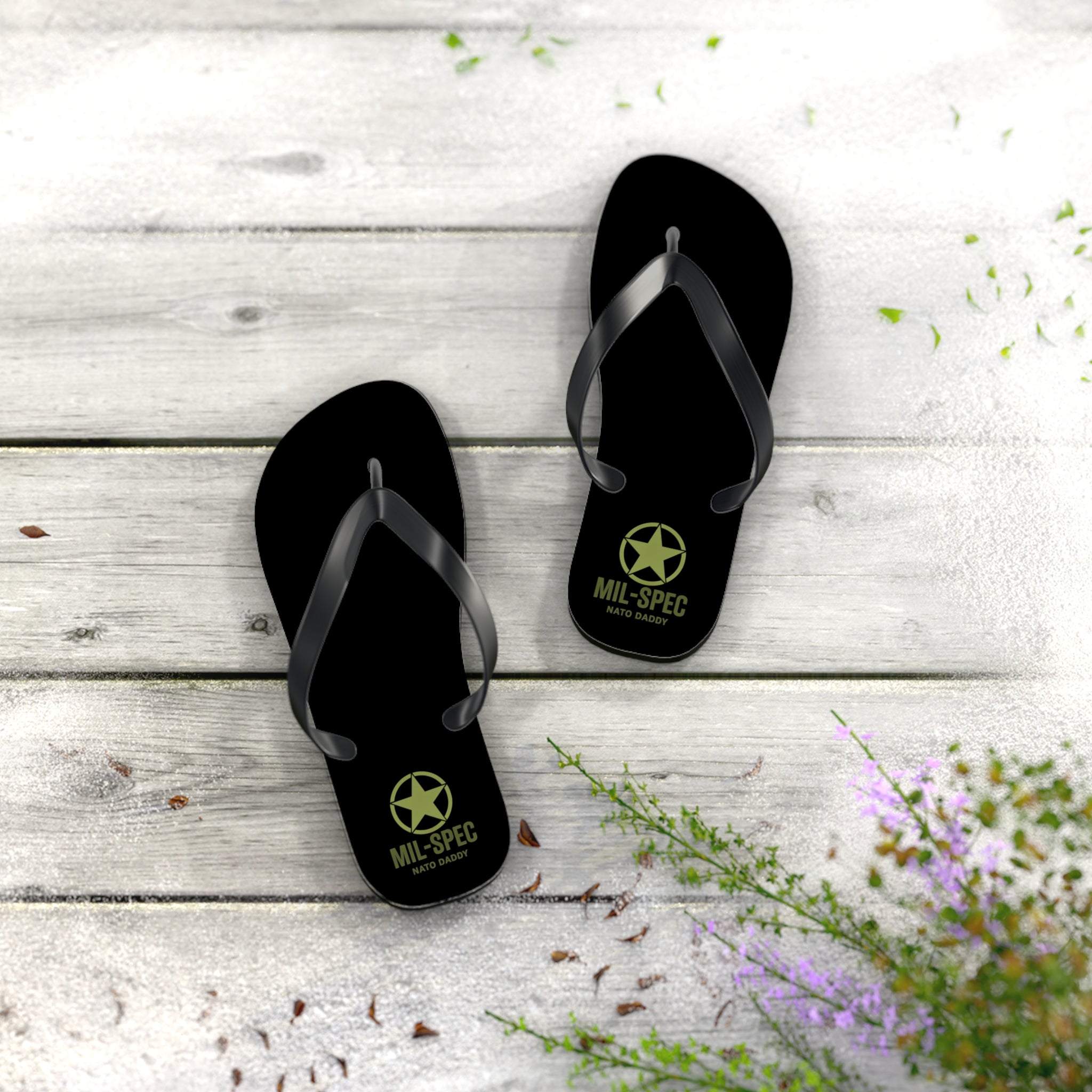 Men's Military-Inspired Flip Flops, Casual Beach Footwear, Outdoor Slippers, Summer Sandals, Customized Summer Style
