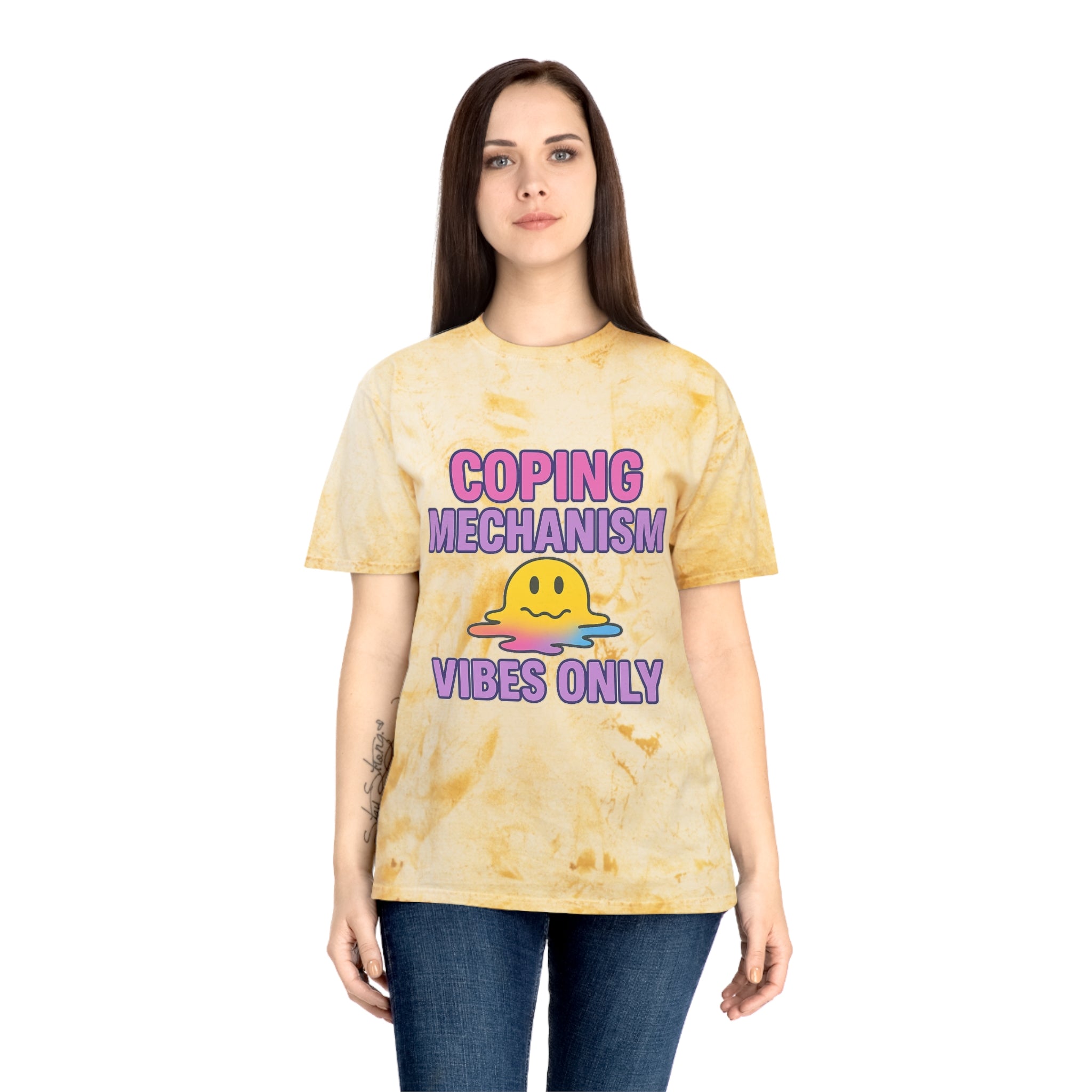 Colorful Coping Mechanism T-Shirt, Summer Casual Wear, Gift for Mental Health Awareness, Mood Boosting Apparel, Unisex Fashion