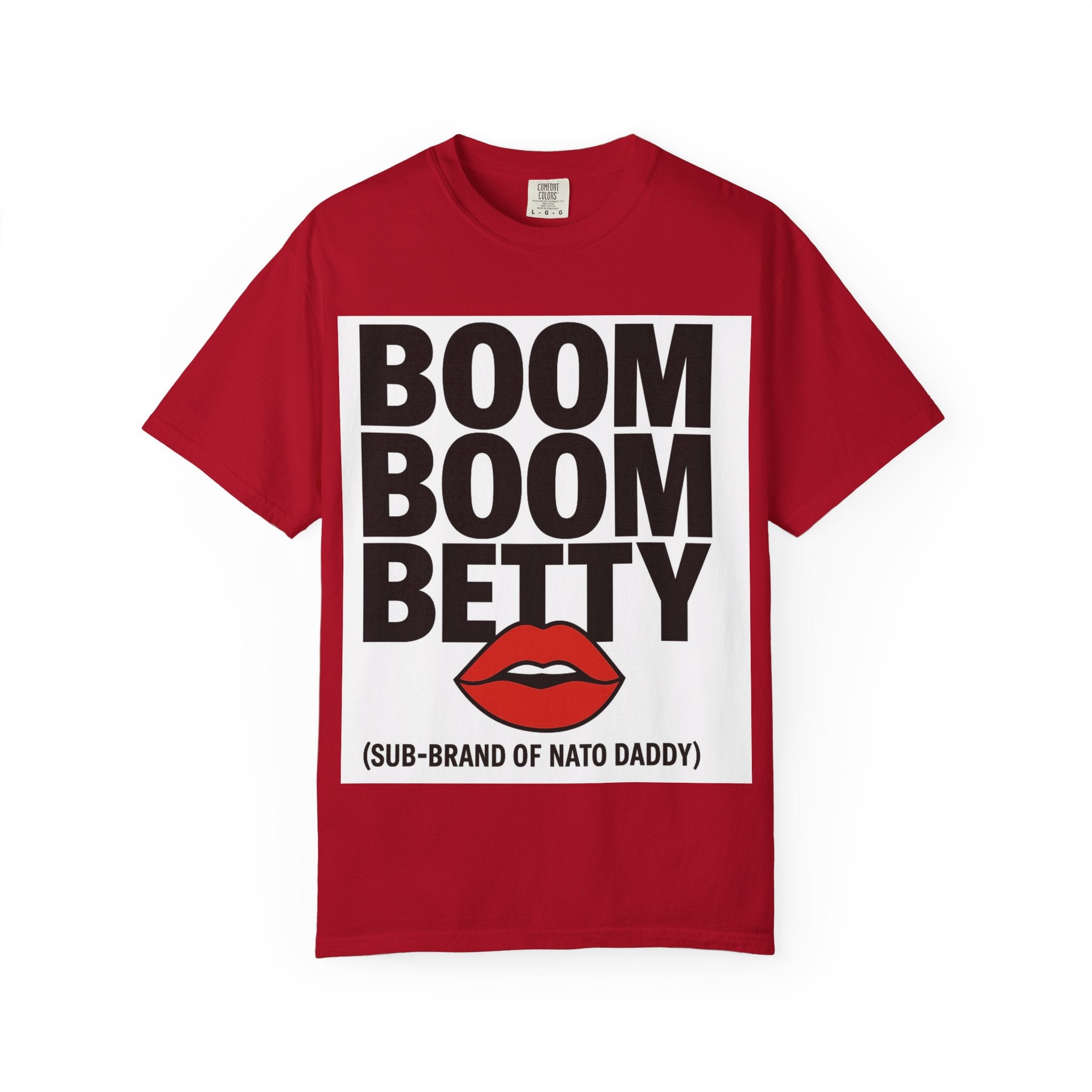 Boom Boom Betty Unisex Garment-Dyed T-shirt, Casual Tee, Cool Graphic Tee, Gift for Her, Trendy Streetwear