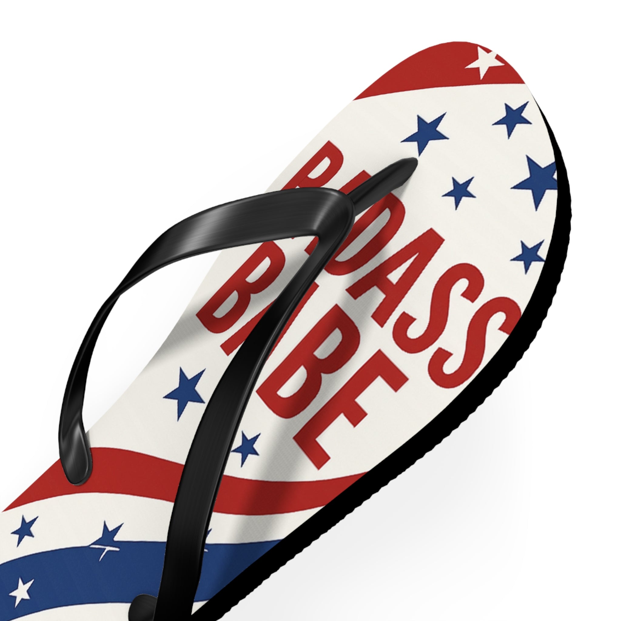 Patriotic Flip Flops | Boom Boom Badass Babe | Perfect for Summer, BBQs, Beach Days, Father's Day, Casual Wear