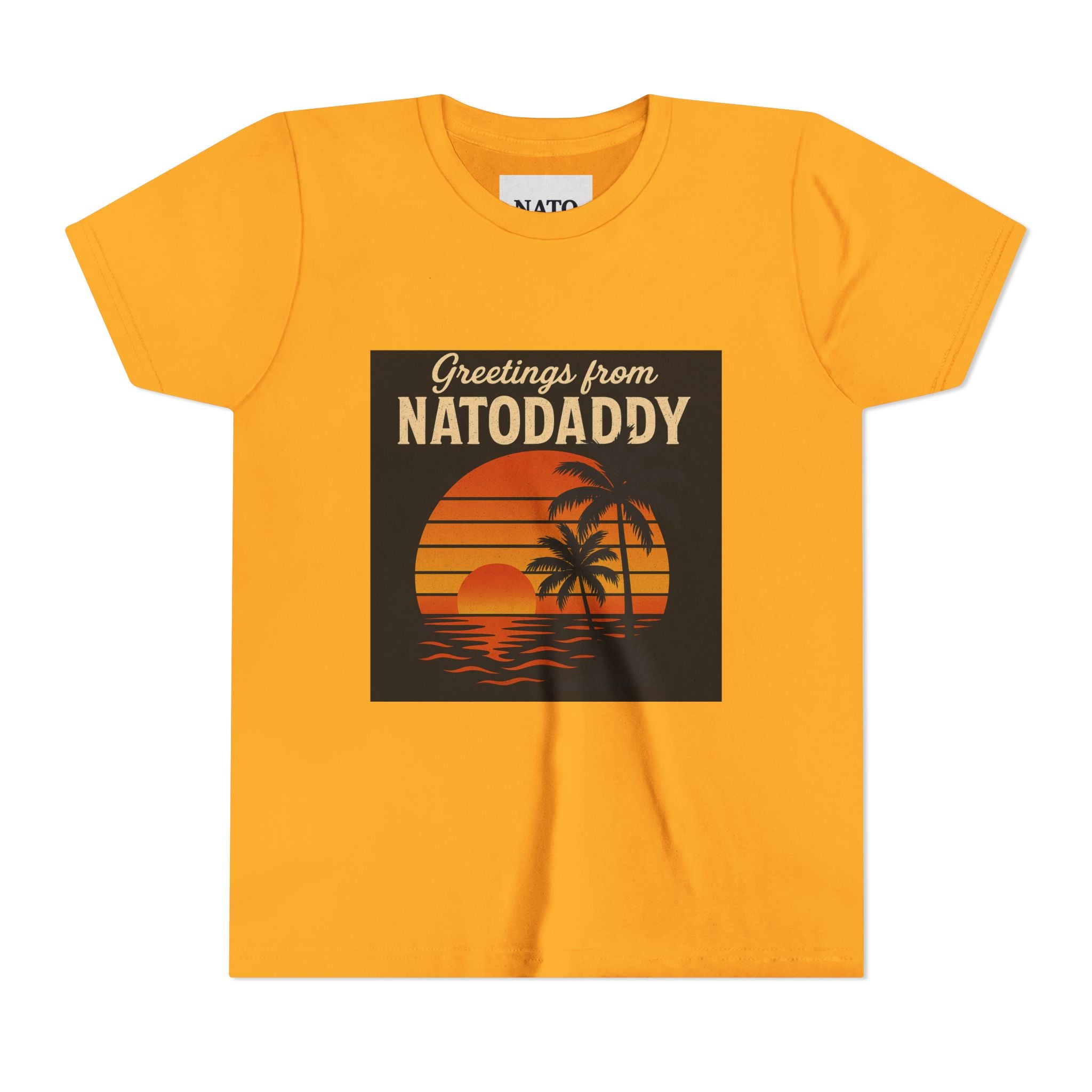 Vintage Beach Vibes Youth Tee, Cool Summer Shirt, Perfect for Vacations, Gift for Kids, Retro Natodaddy Design