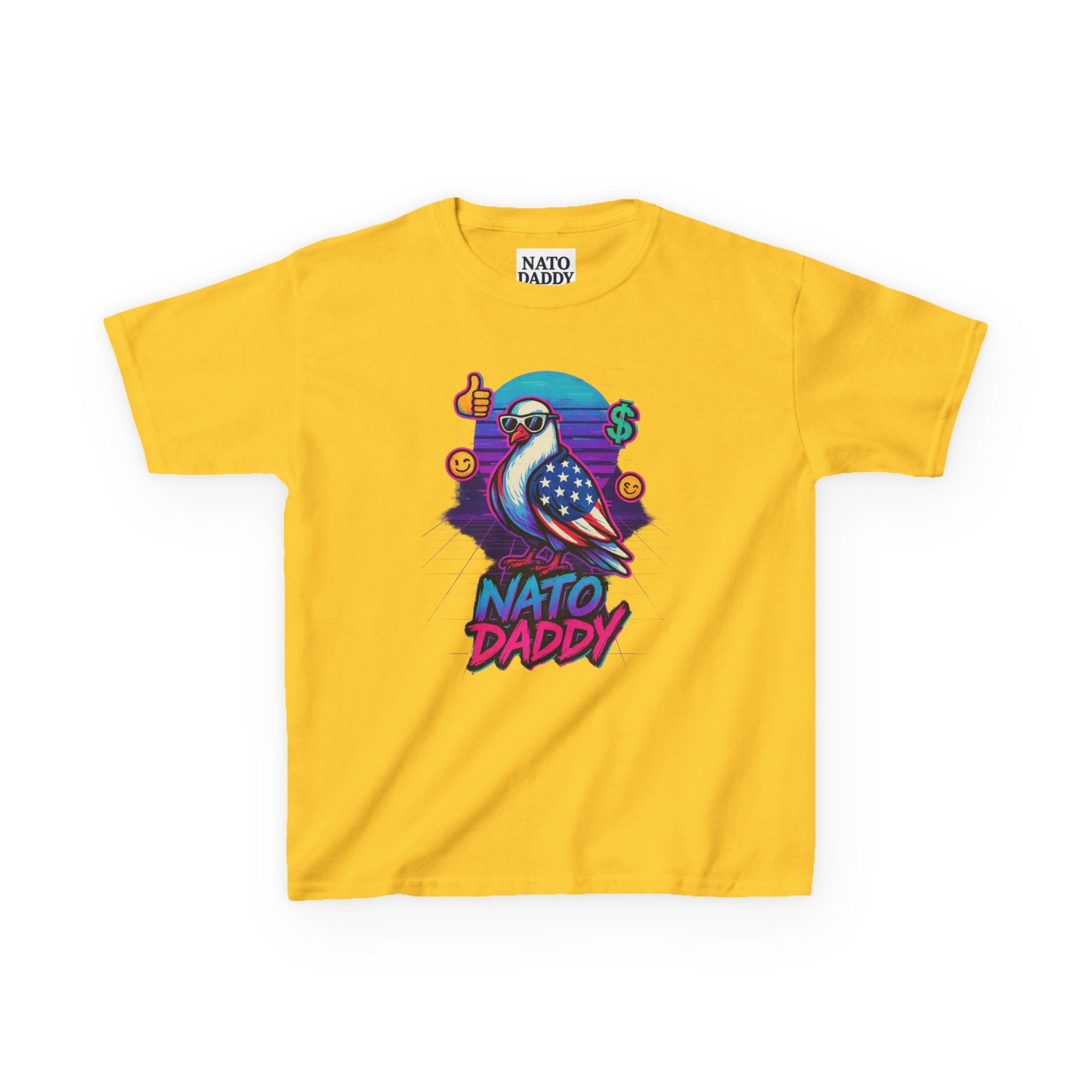 Colorful Kids Heavy Cotton™ Tee - Fun Graphic Tee, Bird Design, Gift for Kids, Casual Wear, Birthday Gift, Summer Outfits