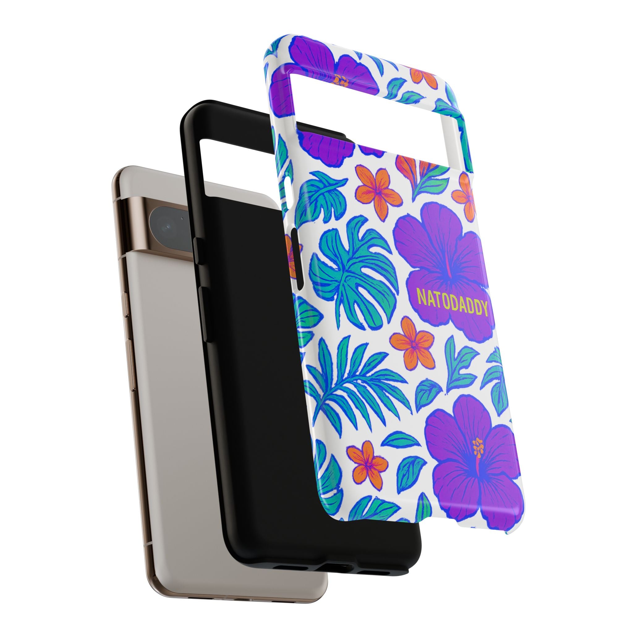 Tropical Phone Case | Tough Cases with Floral Design, Gift for Him/Her, Summer Vibe, Phone Accessory, Cute Design