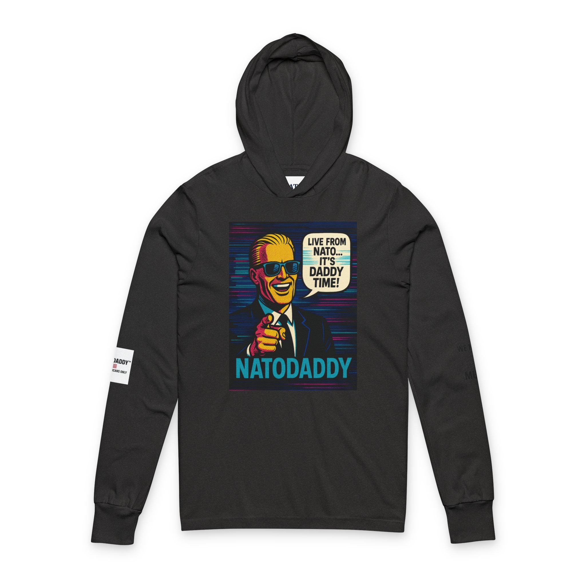 Nato Daddy Hoodie: Unisex Long Sleeve Tee, Fun Gift for Dads, Casual Wear, Father's Day, Family Events, Graphic Tee