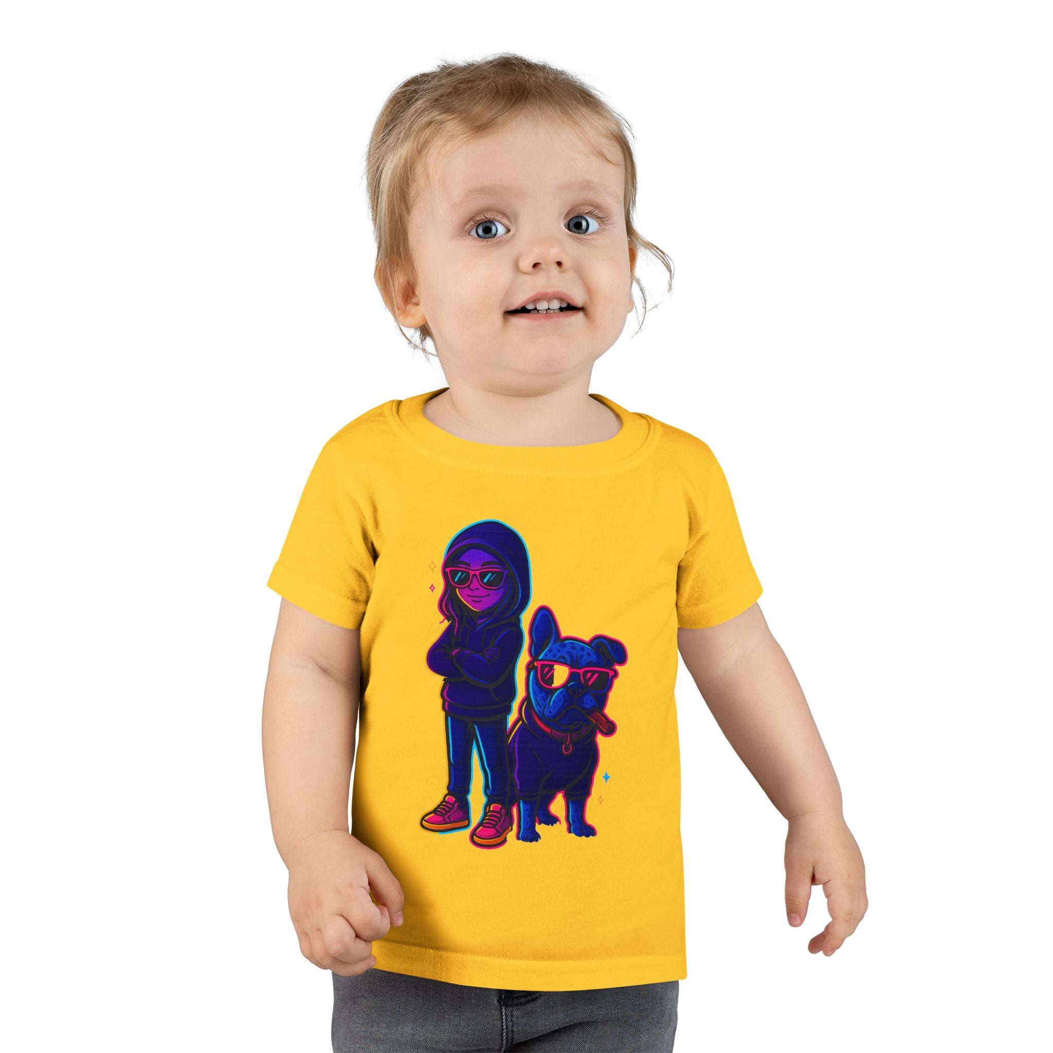 Cool Kids' Toddler T-Shirt with Fun Graphic, Bright Yellow Tee for Playful Outfits, Gifts for Boys and Girls, Summer Wardrobe Must-Have