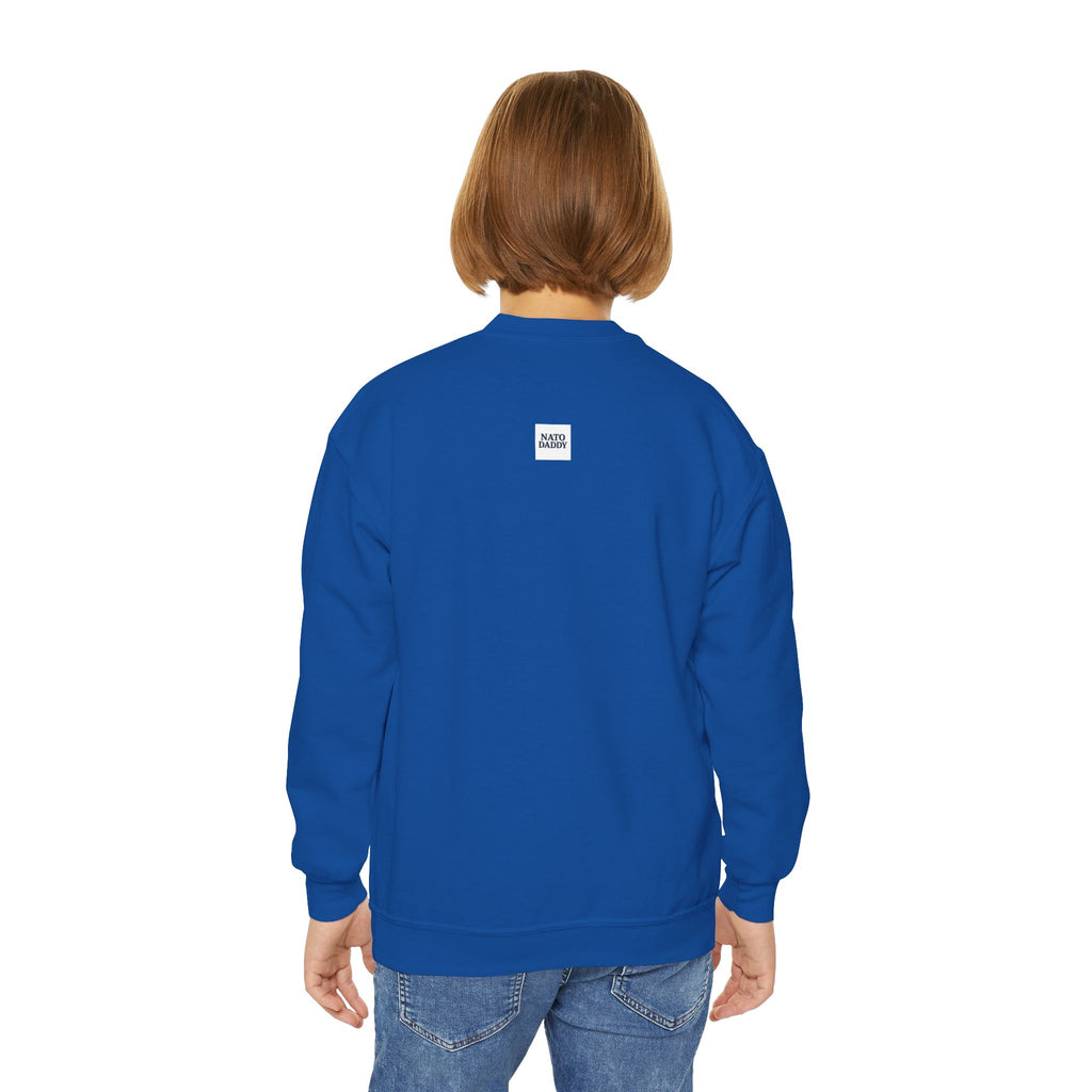 Hip Retro Youth Crewneck Sweatshirt with Fun NATO DADDY Design, Stylish Streetwear, Gift Idea for Kids, Cool Casual Wear, Trendy [...]
