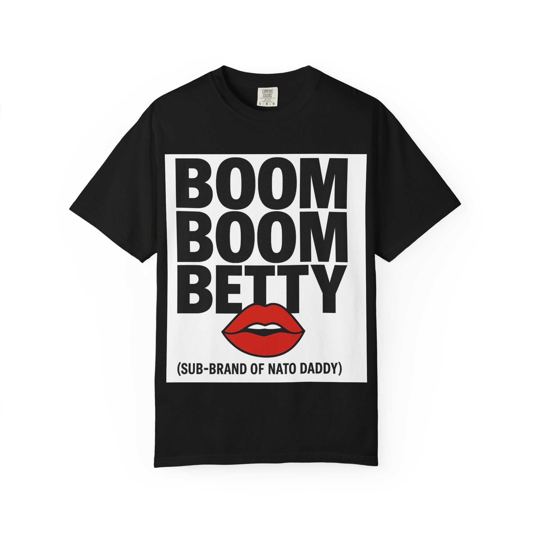 Boom Boom Betty Unisex Garment-Dyed T-shirt, Casual Tee, Cool Graphic Tee, Gift for Her, Trendy Streetwear