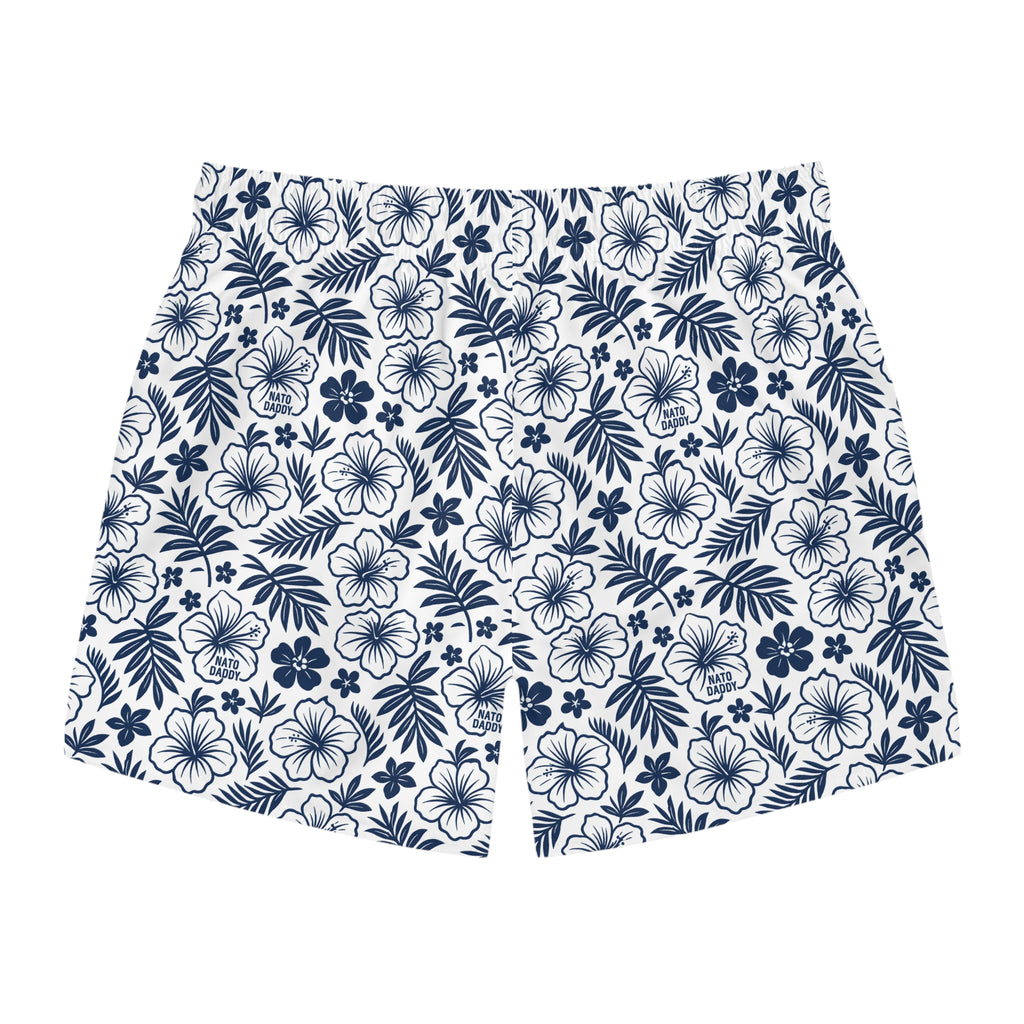 Tropical Print Swim Trunks - Fun Summer Beach Wear, Surf Shorts, Vacation Essentials, Pool Party Attire, Stylish Mens Swimwear
