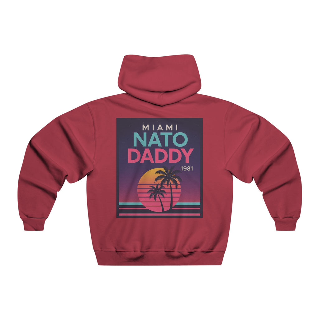 Retro Miami Nato Daddy Hoodie, 80s Style Sweatshirt, Unique Gift for Dad, Summer Vibes, Birthday Present, Chillwear