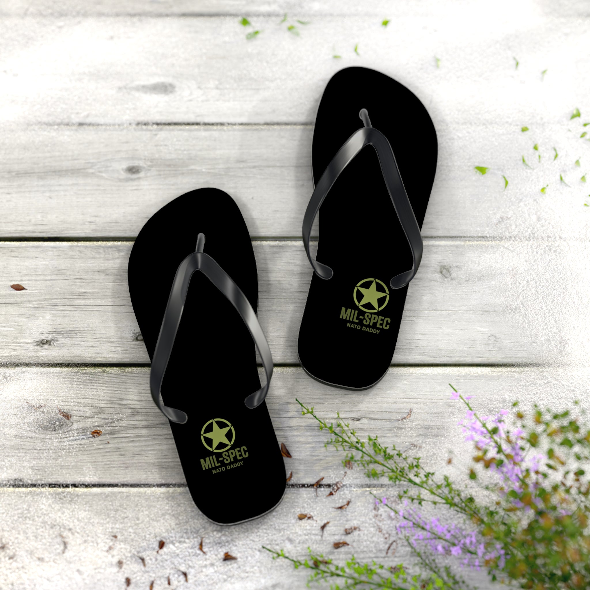 Men's Military-Inspired Flip Flops, Casual Beach Footwear, Outdoor Slippers, Summer Sandals, Customized Summer Style
