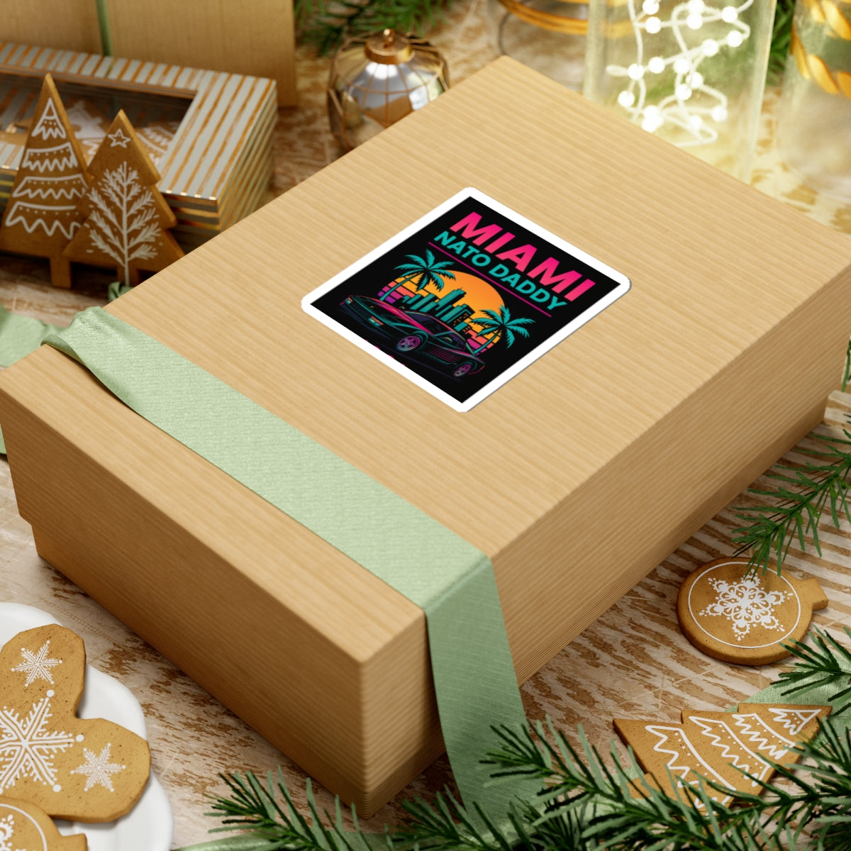 Retro Miami Stickers, Fun Car Decor, Summer Vibes, Perfect for Gifts, Laptop Accessories, Party Favors, Travel Mementos