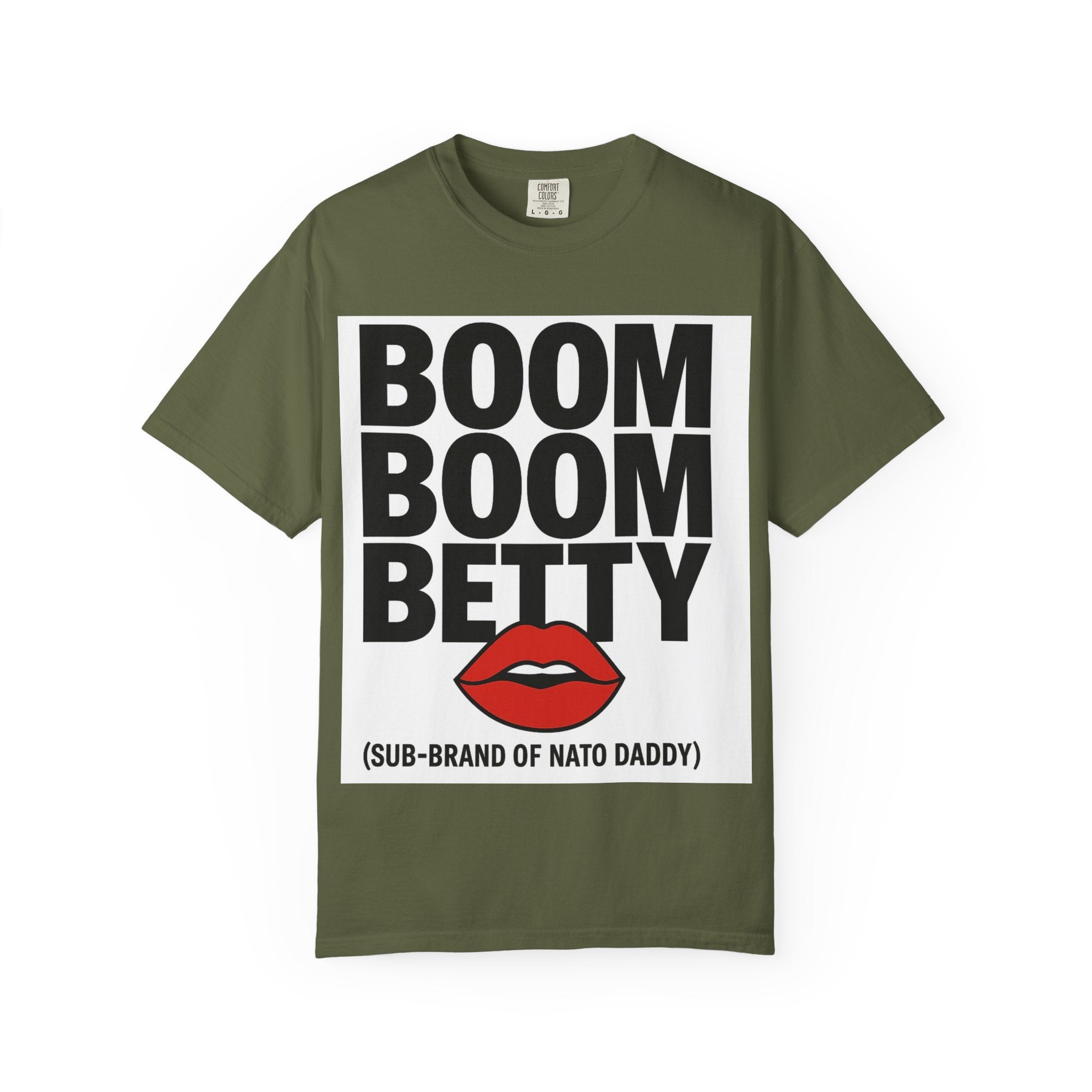 Boom Boom Betty Unisex Garment-Dyed T-shirt, Casual Tee, Cool Graphic Tee, Gift for Her, Trendy Streetwear