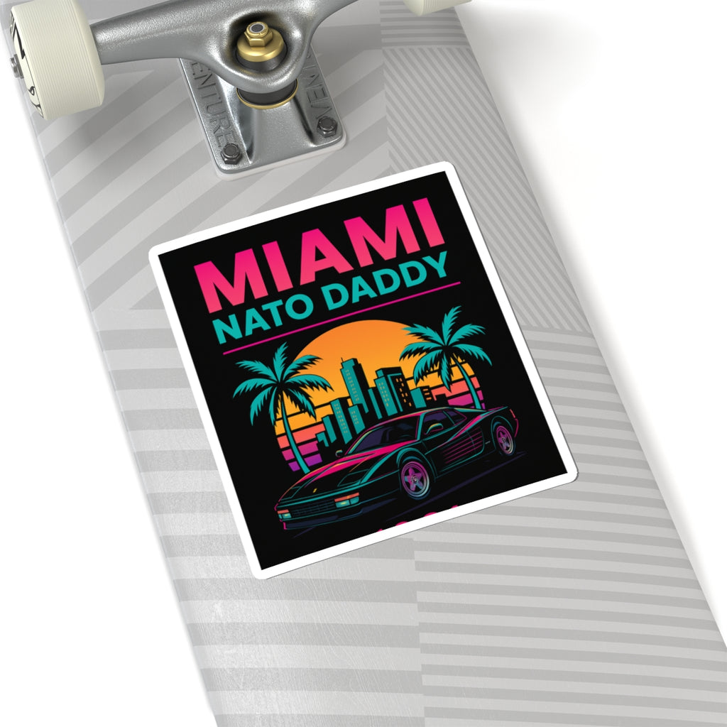 Retro Miami Stickers, Fun Car Decor, Summer Vibes, Perfect for Gifts, Laptop Accessories, Party Favors, Travel Mementos