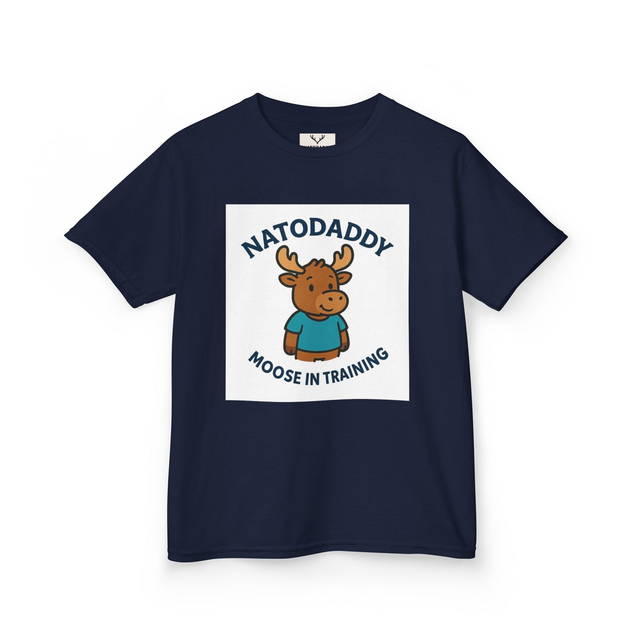 Kids Moose in Training Tee, Fun Children's Shirt, Gift for Dads, Playful Apparel, Birthday Party Outfit, Family Matching Tee