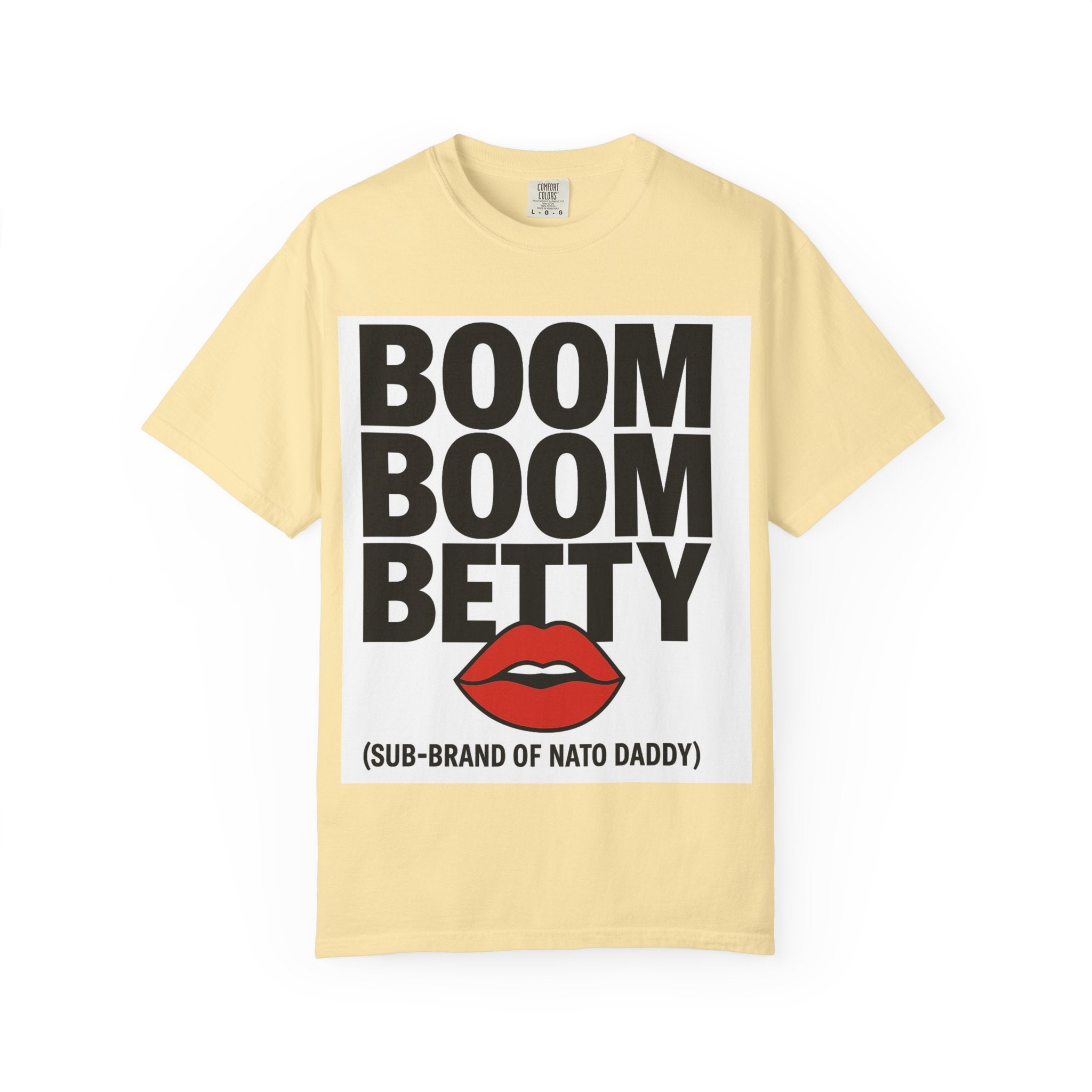 Boom Boom Betty Unisex Garment-Dyed T-shirt, Casual Tee, Cool Graphic Tee, Gift for Her, Trendy Streetwear