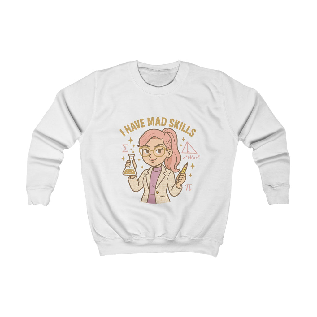 Fun Science Kids Sweatshirt, Mad Skills Gift, Youth Pullover, Educational Sweatshirt, Science Lover Apparel, Perfect for Birthdays