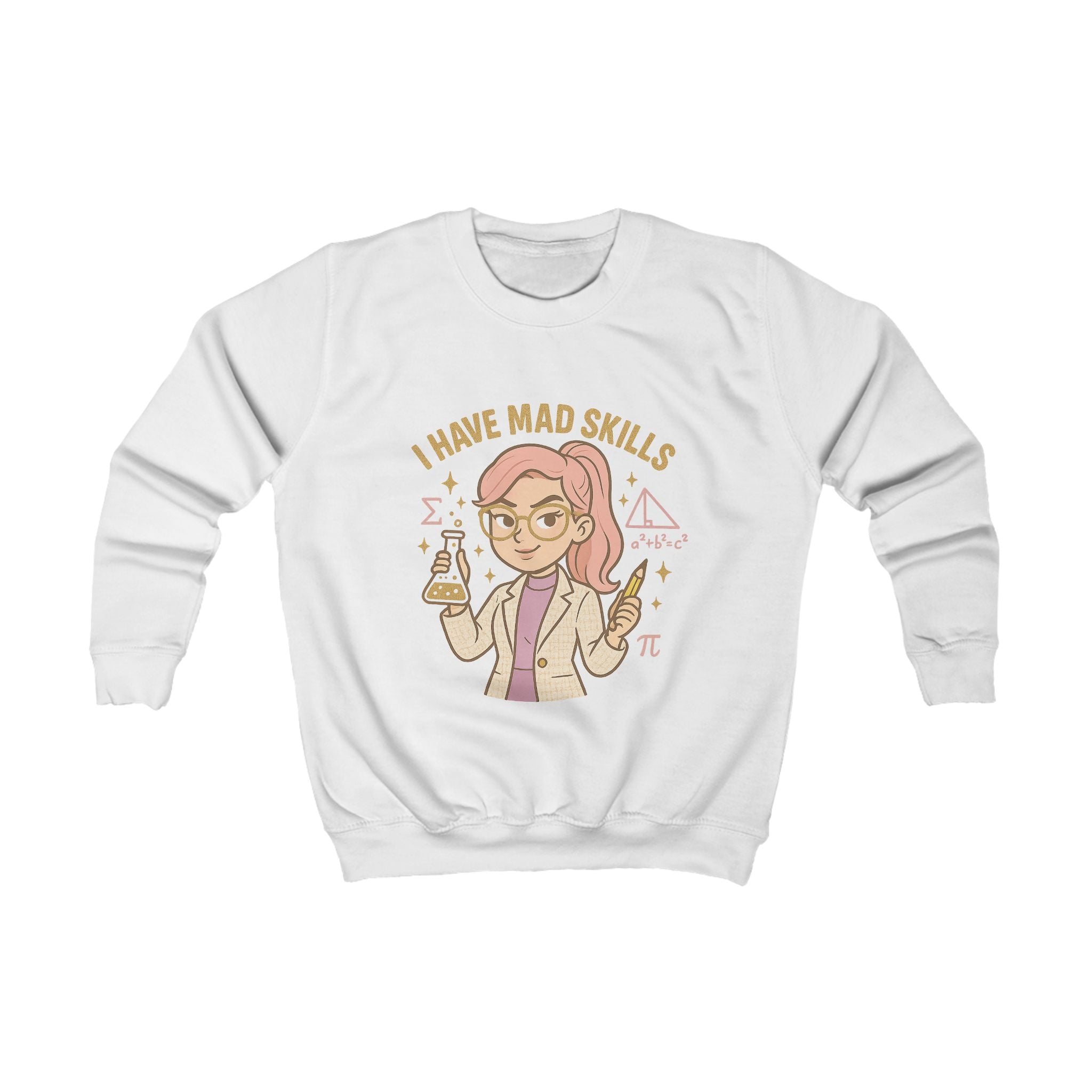 Fun Science Kids Sweatshirt, Mad Skills Gift, Youth Pullover, Educational Sweatshirt, Science Lover Apparel, Perfect for Birthdays