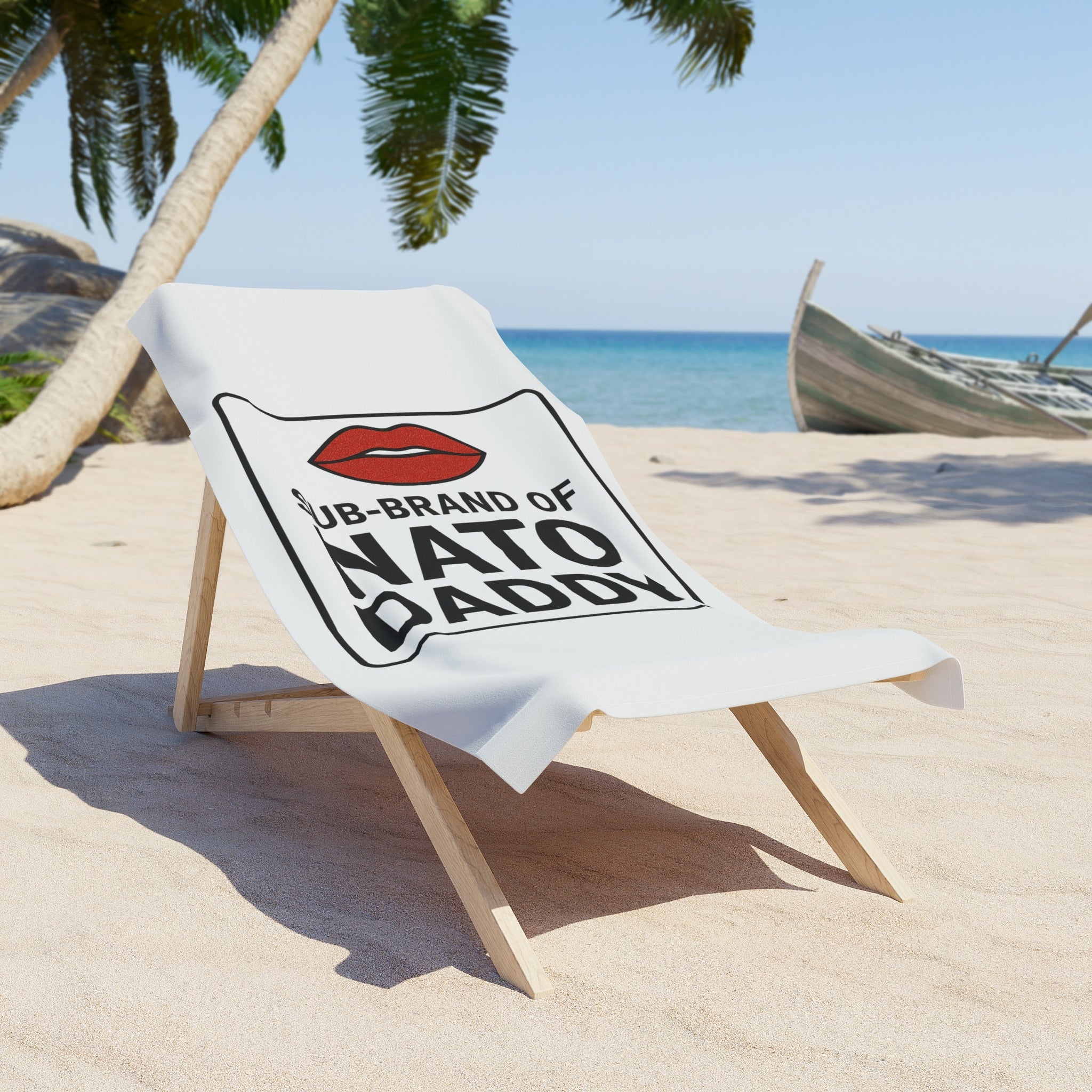Trendy Beach Towel - Sub-Brand of NATO Daddy, Summer Essential, Pool Party Must-Have, Ocean Vibes, Father’s Day Gift