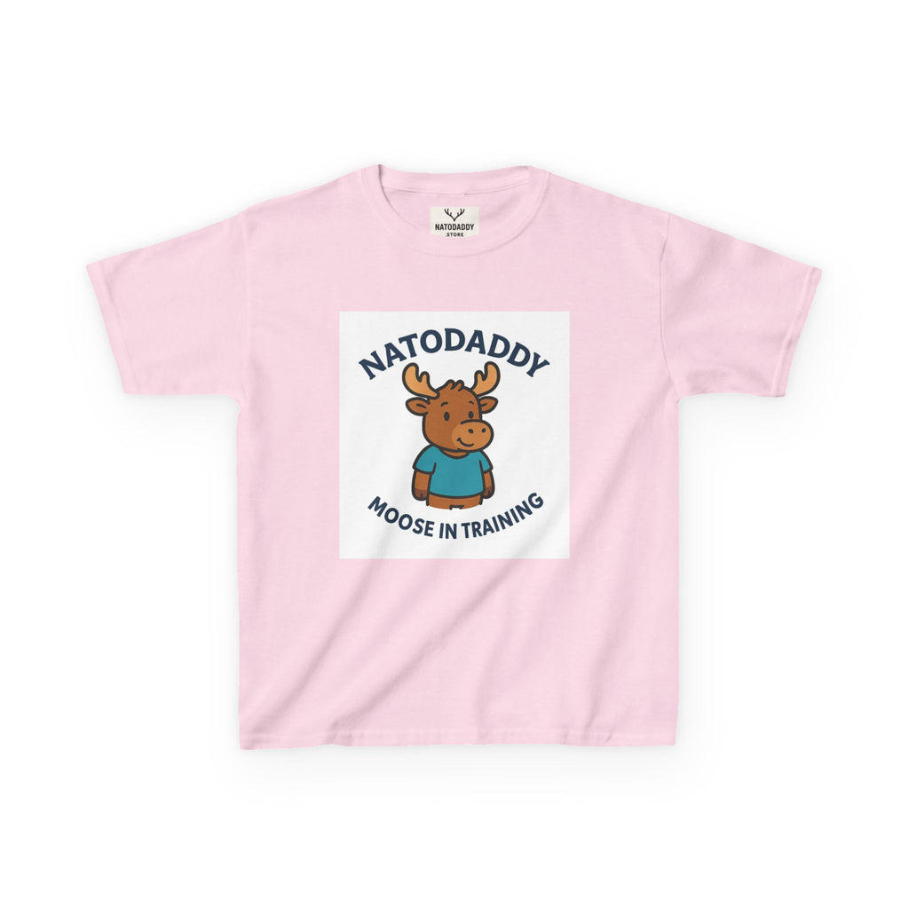 Kids Moose in Training Tee, Fun Children's Shirt, Gift for Dads, Playful Apparel, Birthday Party Outfit, Family Matching Tee