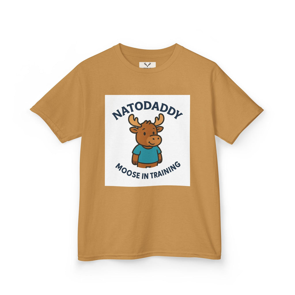 Kids Moose in Training Tee, Fun Children's Shirt, Gift for Dads, Playful Apparel, Birthday Party Outfit, Family Matching Tee