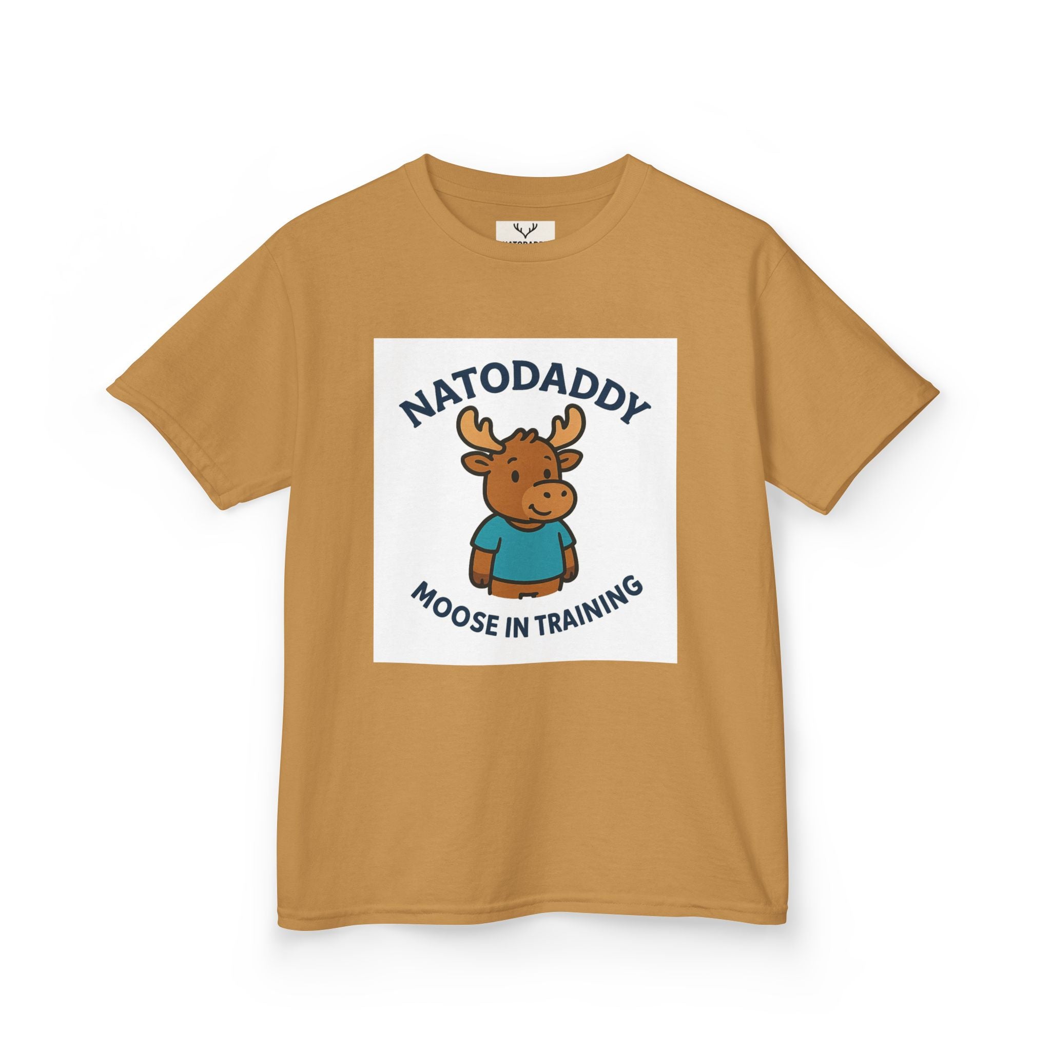 Kids Moose in Training Tee, Fun Children's Shirt, Gift for Dads, Playful Apparel, Birthday Party Outfit, Family Matching Tee