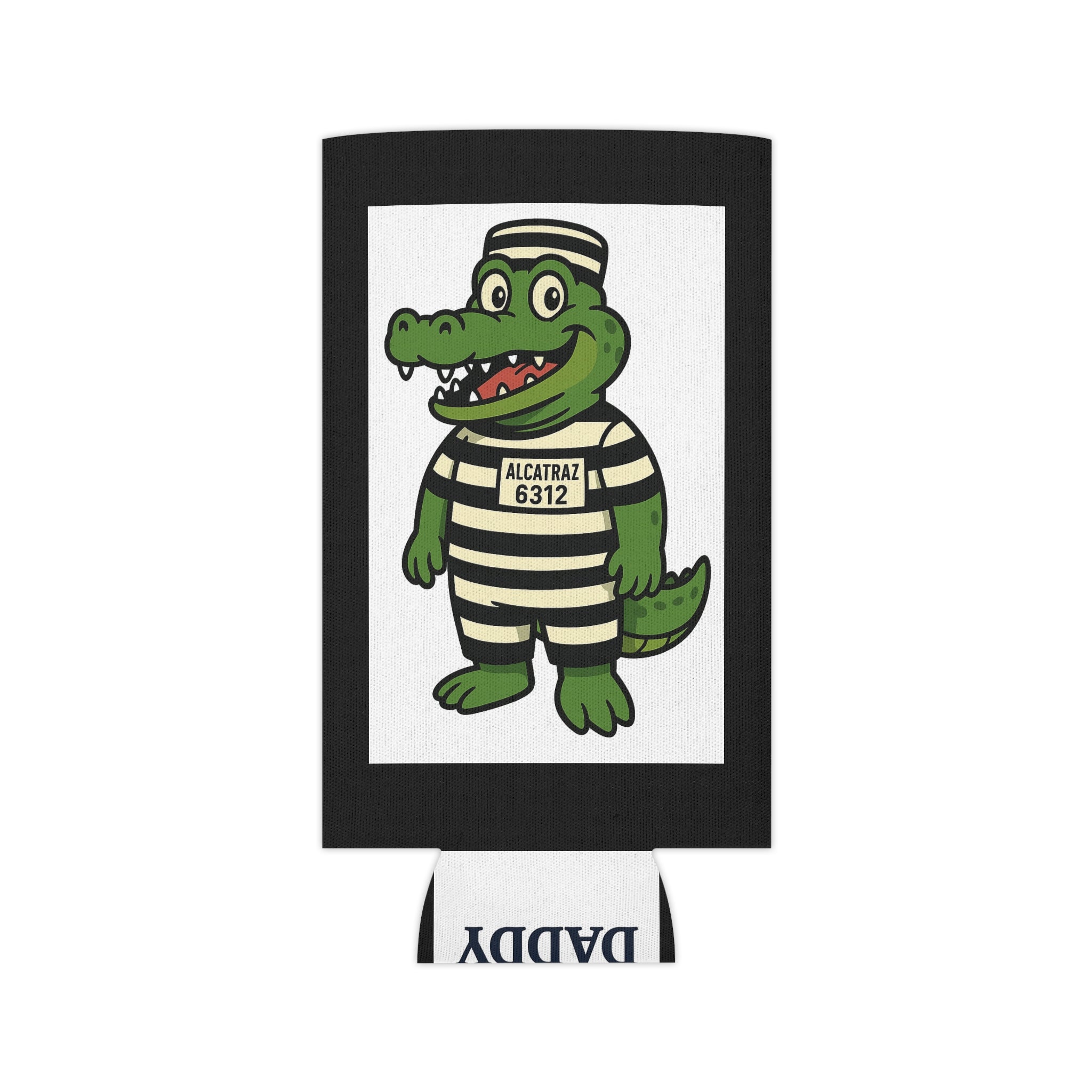Alcatraz Crocodile Can Cooler – Fun Drink Sleeve, Unique Gift for Dads, Party Favors, Beach, BBQ, Relaxation