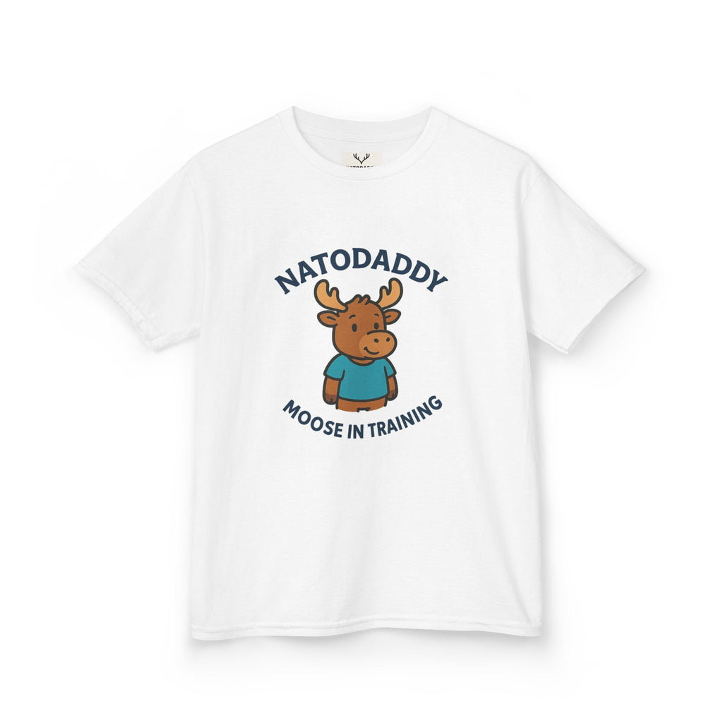 Kids Moose in Training Tee, Fun Children's Shirt, Gift for Dads, Playful Apparel, Birthday Party Outfit, Family Matching Tee