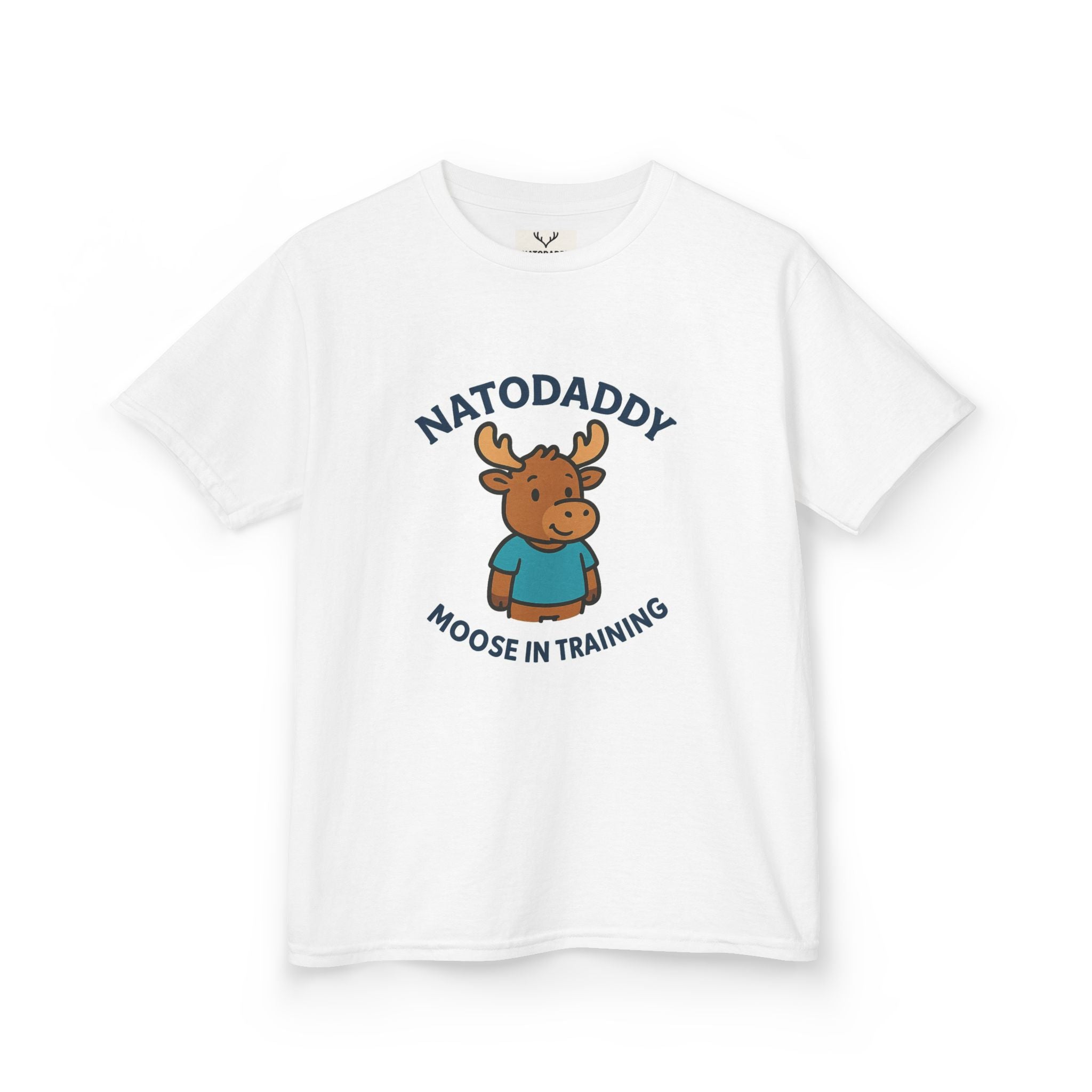 Kids Moose in Training Tee, Fun Children's Shirt, Gift for Dads, Playful Apparel, Birthday Party Outfit, Family Matching Tee