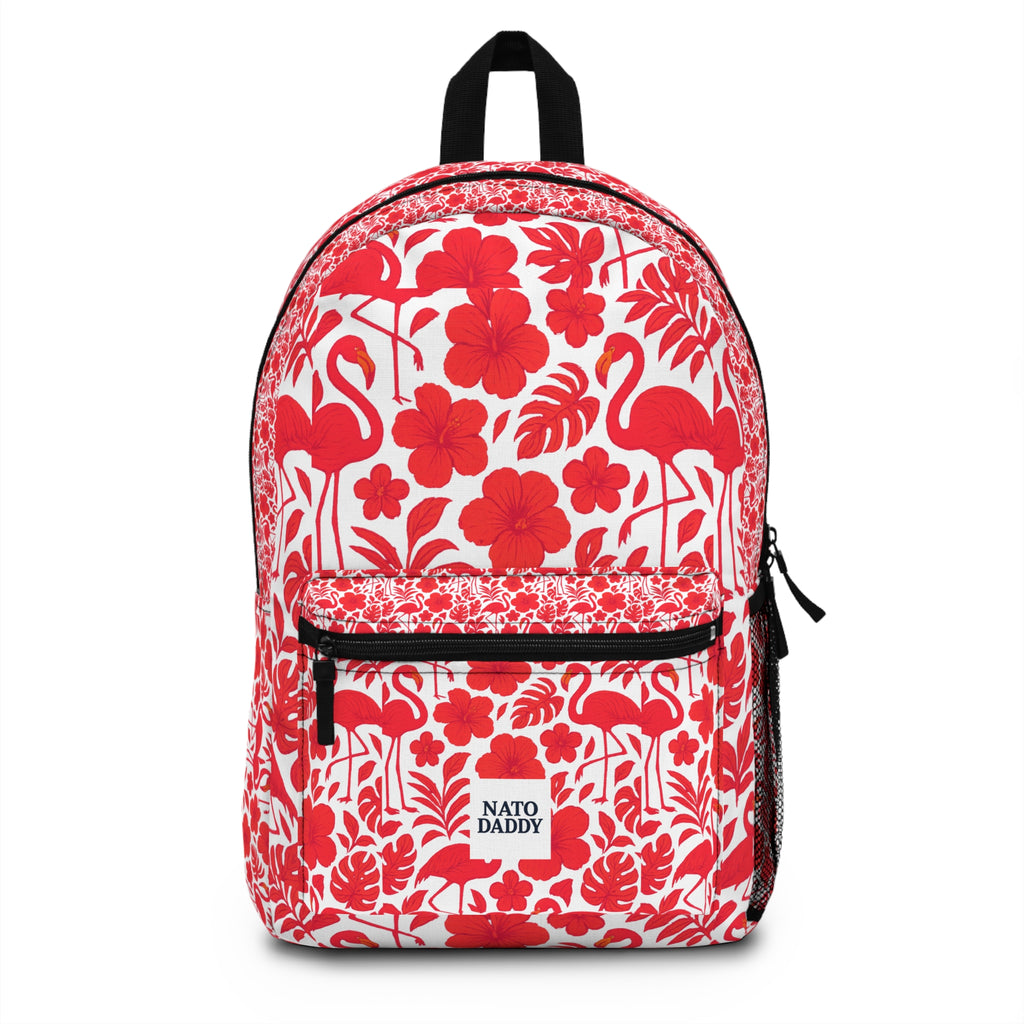 Tropical Floral Backpack - Stylish, Durable, Trendy Bag for School, Travel, Beach Days, Gifts, Summer Fashion