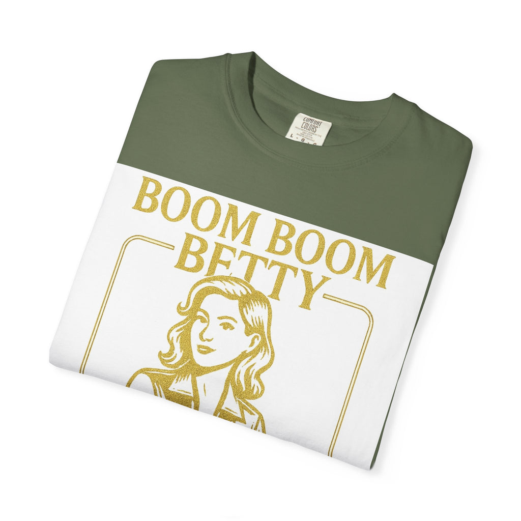 Boom Boom Betty Unisex T-Shirt, Funny Graphic Tee, Gift for Dads, Quirky Casual Wear, Unique Father's Day Present, Humor Shirt