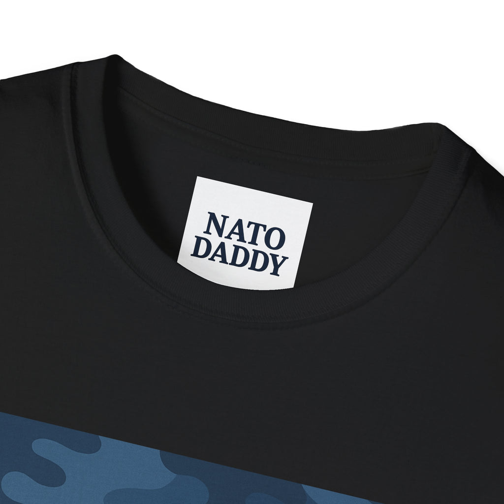 NATO Daddy T-Shirt for Dads, Cool Casual Wear, Unique Gift for Father's Day, Unisex Softstyle Tee, Camo Graphic Shirt
