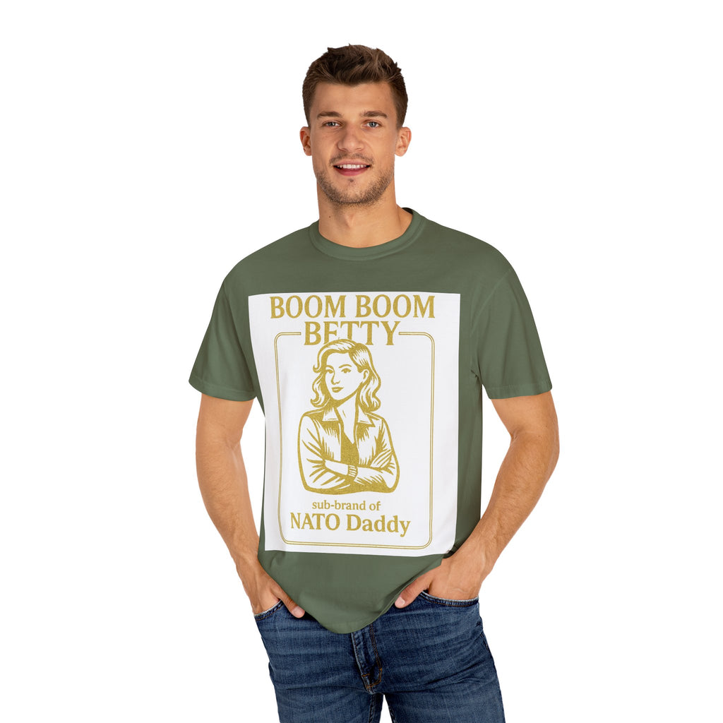 Boom Boom Betty Unisex T-Shirt, Funny Graphic Tee, Gift for Dads, Quirky Casual Wear, Unique Father's Day Present, Humor Shirt