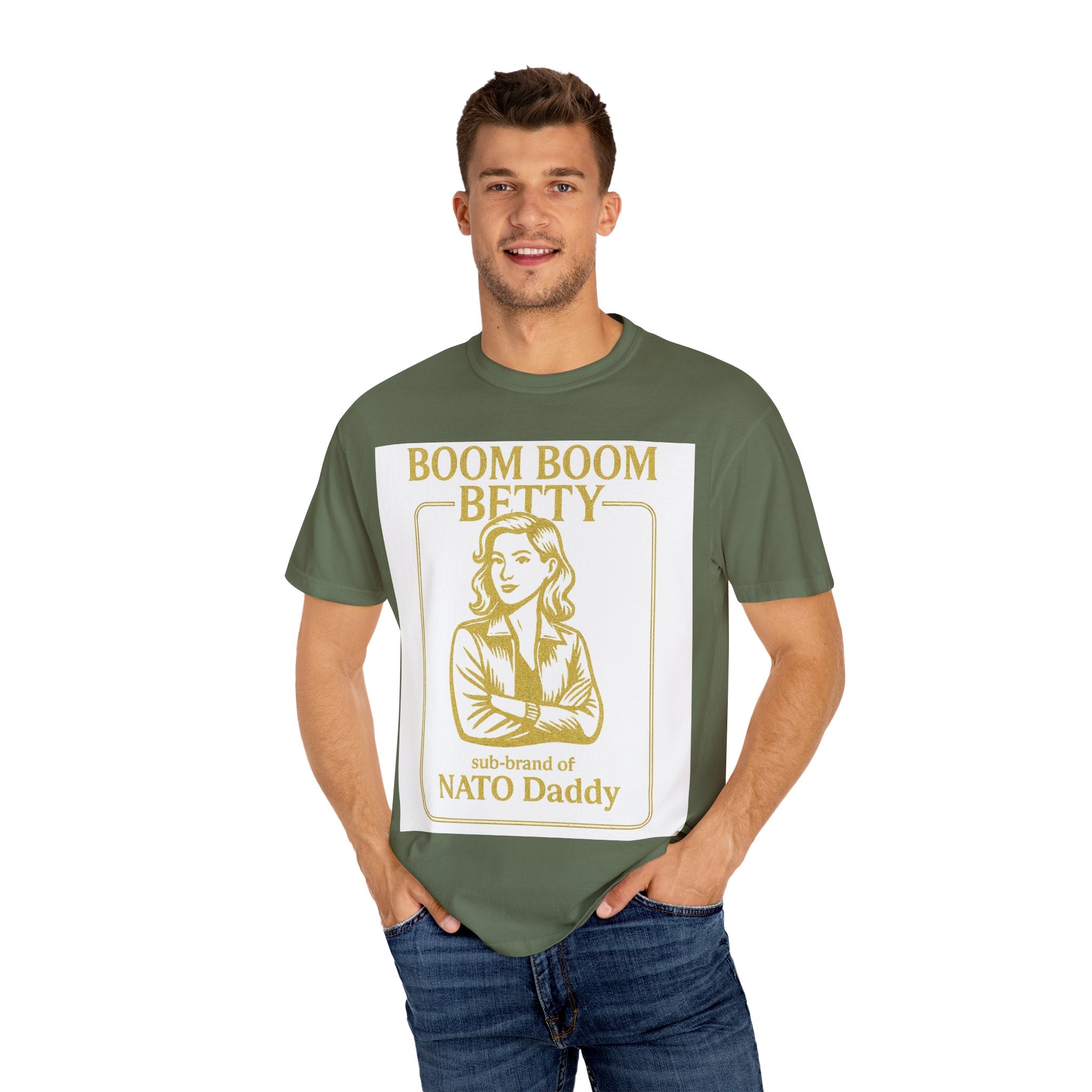 Boom Boom Betty Unisex T-Shirt, Funny Graphic Tee, Gift for Dads, Quirky Casual Wear, Unique Father's Day Present, Humor Shirt