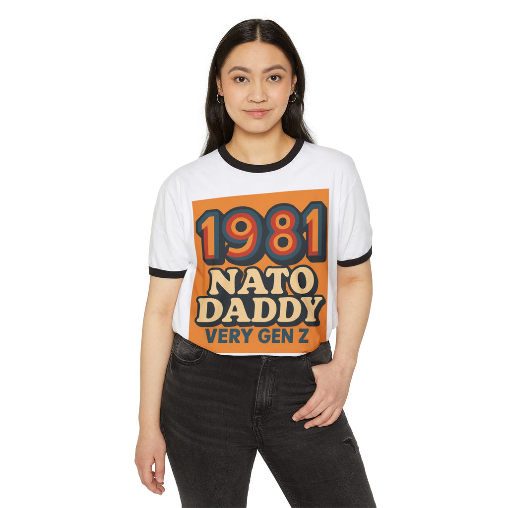 Retro Gen Z Ringer Tee - Perfect for Casual Outings, Birthdays, Gifts, Nostalgia Lovers, Festival Apparel