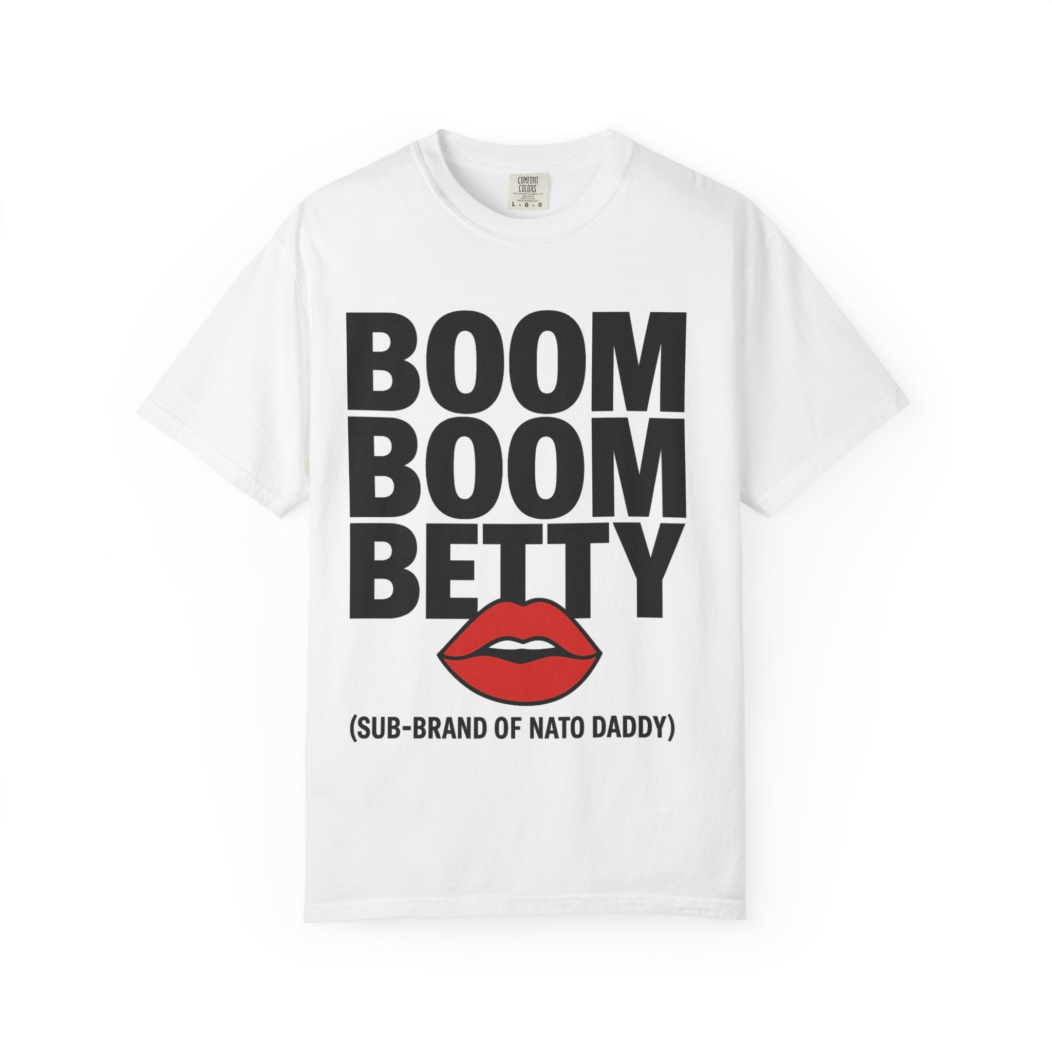 Boom Boom Betty Unisex Garment-Dyed T-shirt, Casual Tee, Cool Graphic Tee, Gift for Her, Trendy Streetwear