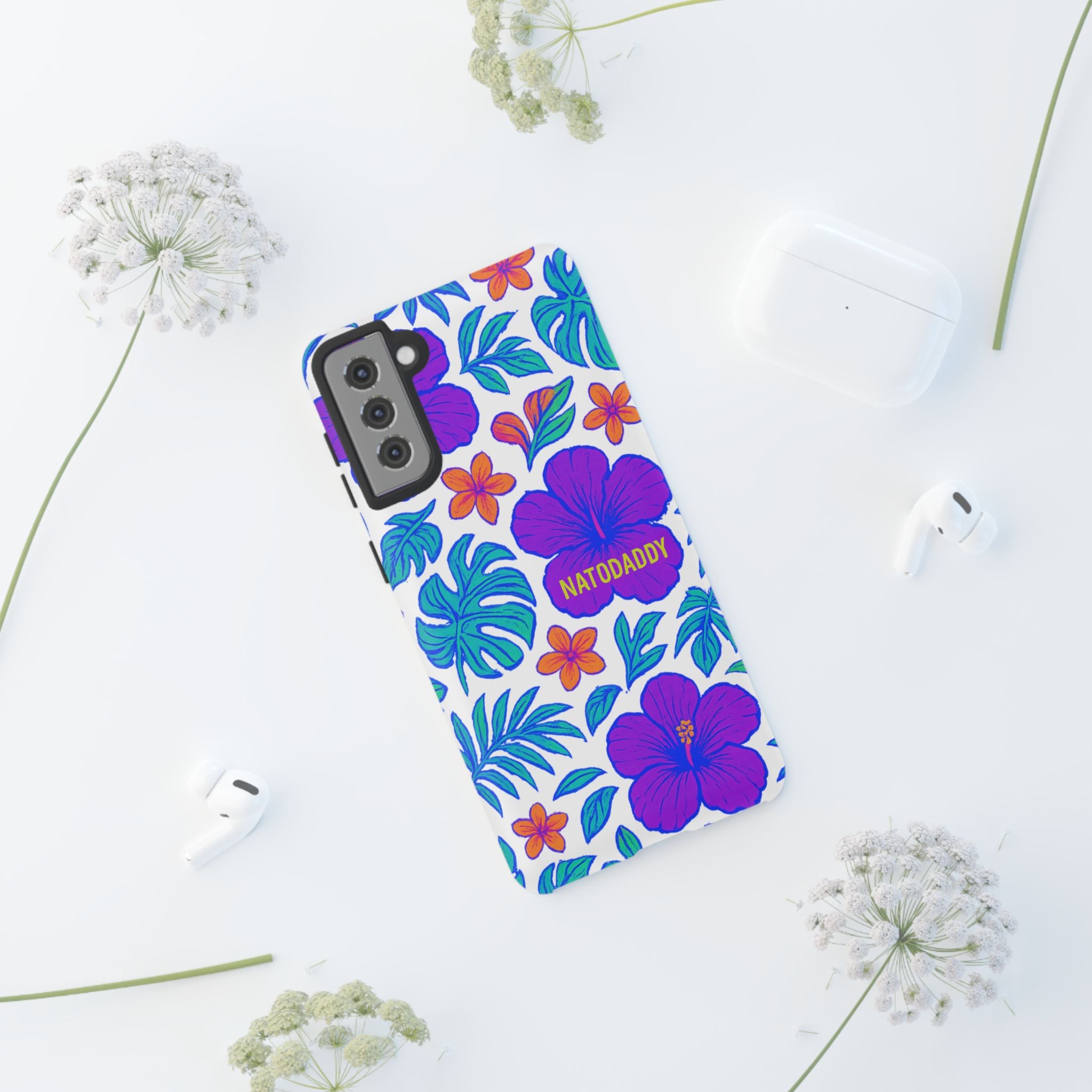 Tropical Phone Case | Tough Cases with Floral Design, Gift for Him/Her, Summer Vibe, Phone Accessory, Cute Design