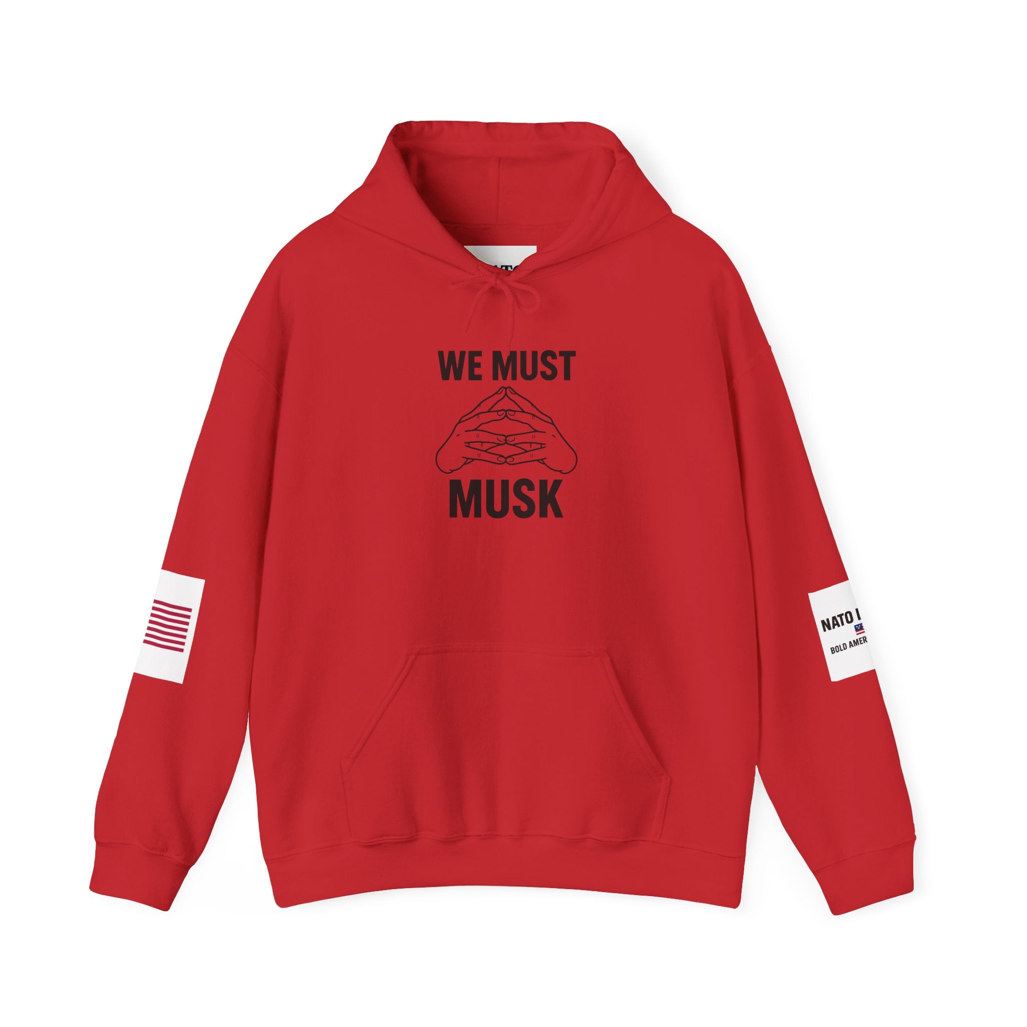 Statement Hoodie: We Must Musk | Unisex Heavy Blend Sweatshirt, Casual Wear, Gift for Friends, Humor Fashion, American Pride Sweatshirt