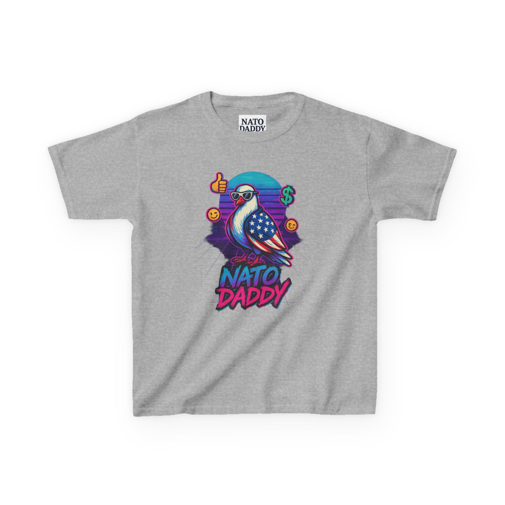 Colorful Kids Heavy Cotton™ Tee - Fun Graphic Tee, Bird Design, Gift for Kids, Casual Wear, Birthday Gift, Summer Outfits