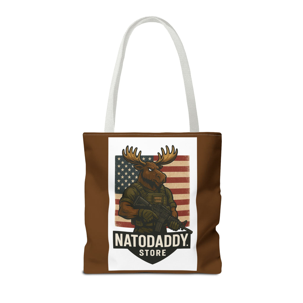 Patriotic Moose Tote Bag - Ideal for Military Pride, Gift for Outdoors Lovers, Statement Bag, Everyday Use, Travel Essentials