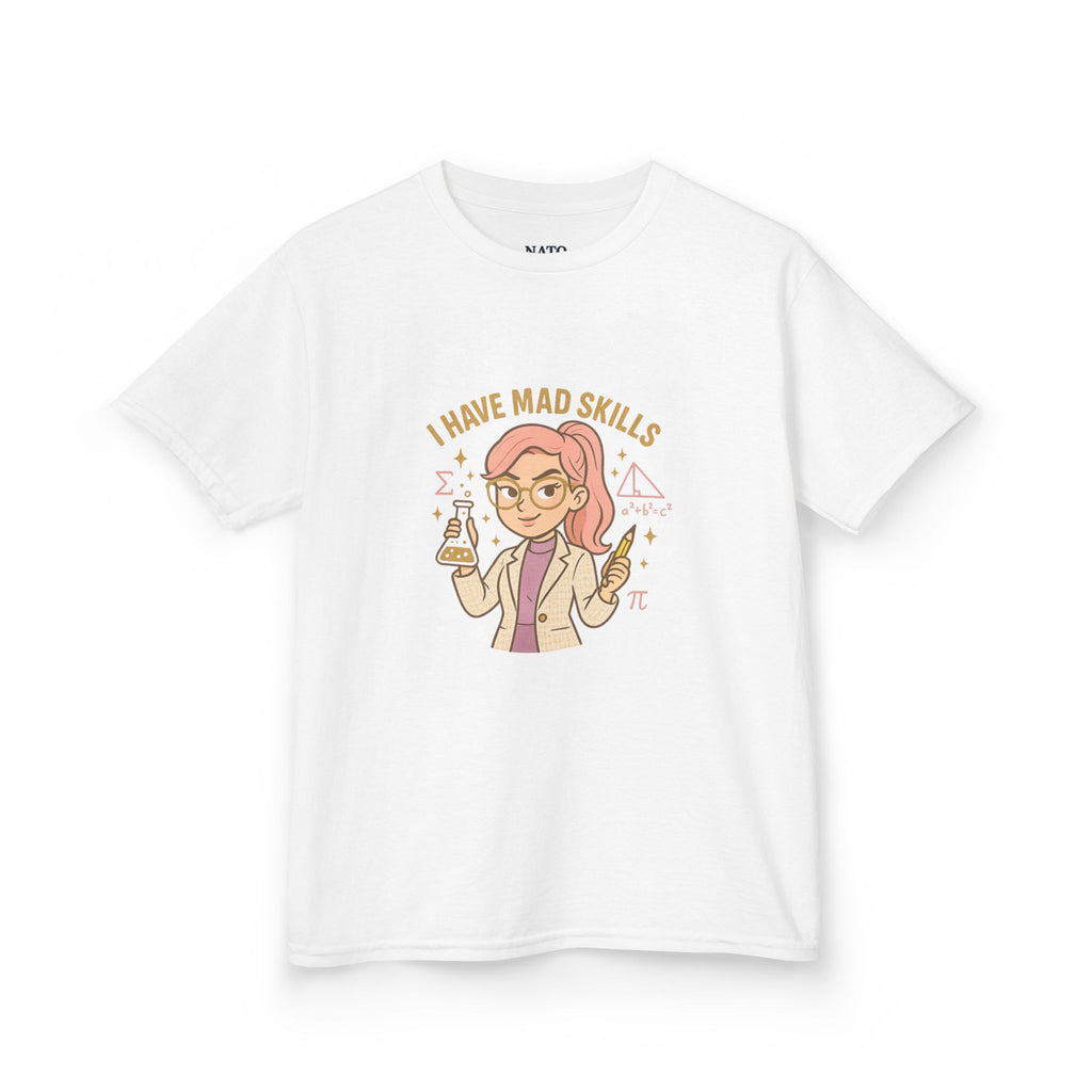Kids Science Tee - 'I Have Mad Skills', Fun Kids Shirt for STEM Lovers, Perfect for School or Birthdays, Gift for Young Innovators, [...]