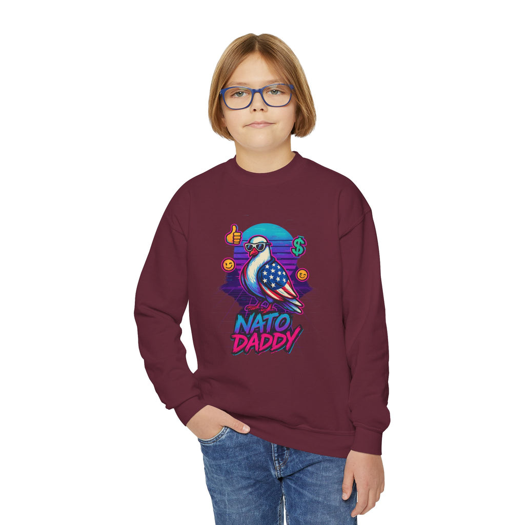 Hip Retro Youth Crewneck Sweatshirt with Fun NATO DADDY Design, Stylish Streetwear, Gift Idea for Kids, Cool Casual Wear, Trendy [...]